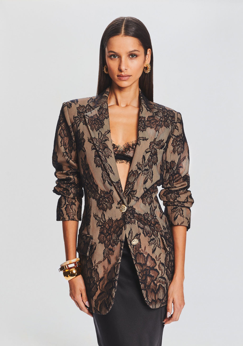 Ophelia Lace Jacket by retrofête in Tannin, product image 1