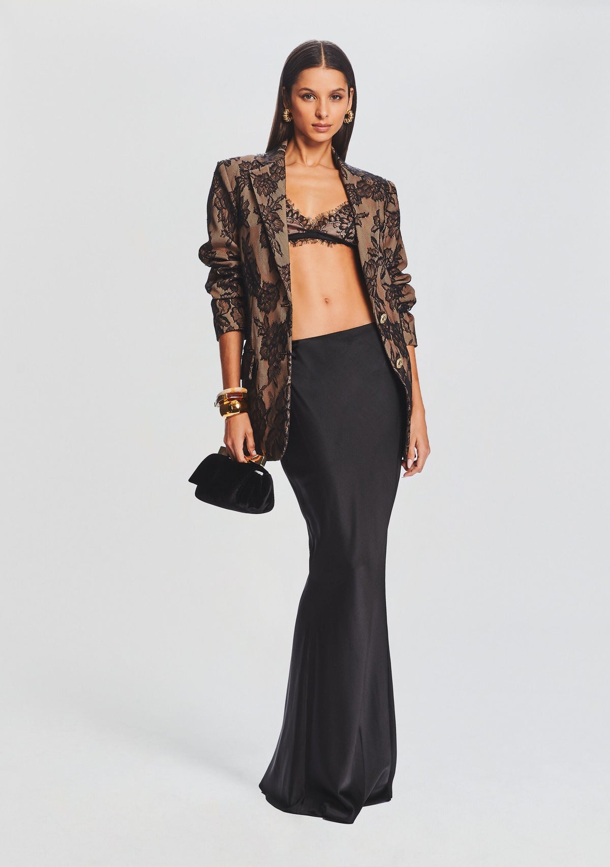 Ophelia Lace Jacket by retrofête in Tannin, product image 2