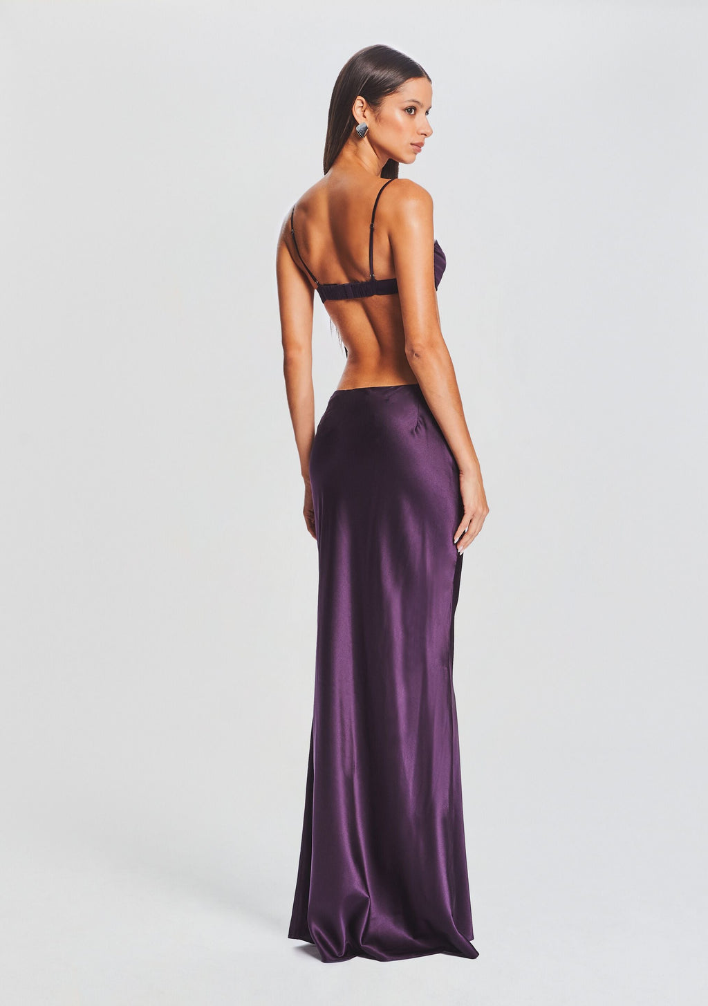 Monet Silk Bra by SEROYA in Eggplant, product image 5