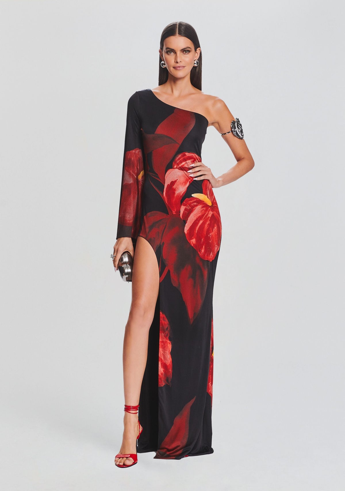 Romina Dress by retrofête in Red Anthurium, product image 5