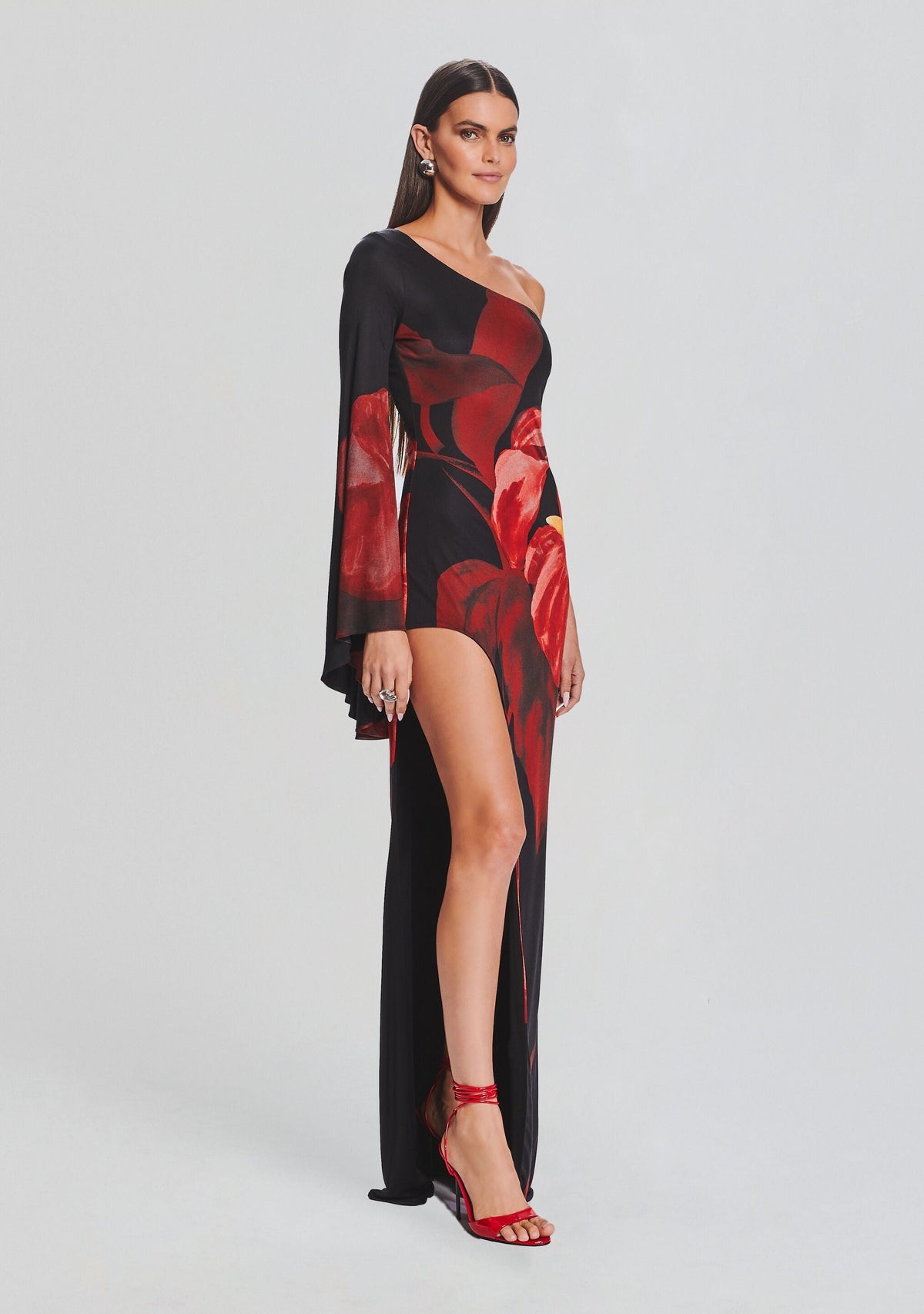 Romina Dress by retrofête in Red Anthurium, product image 3