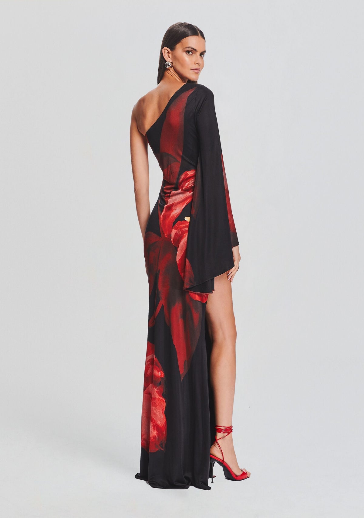 Romina Dress by retrofête in Red Anthurium, product image 4