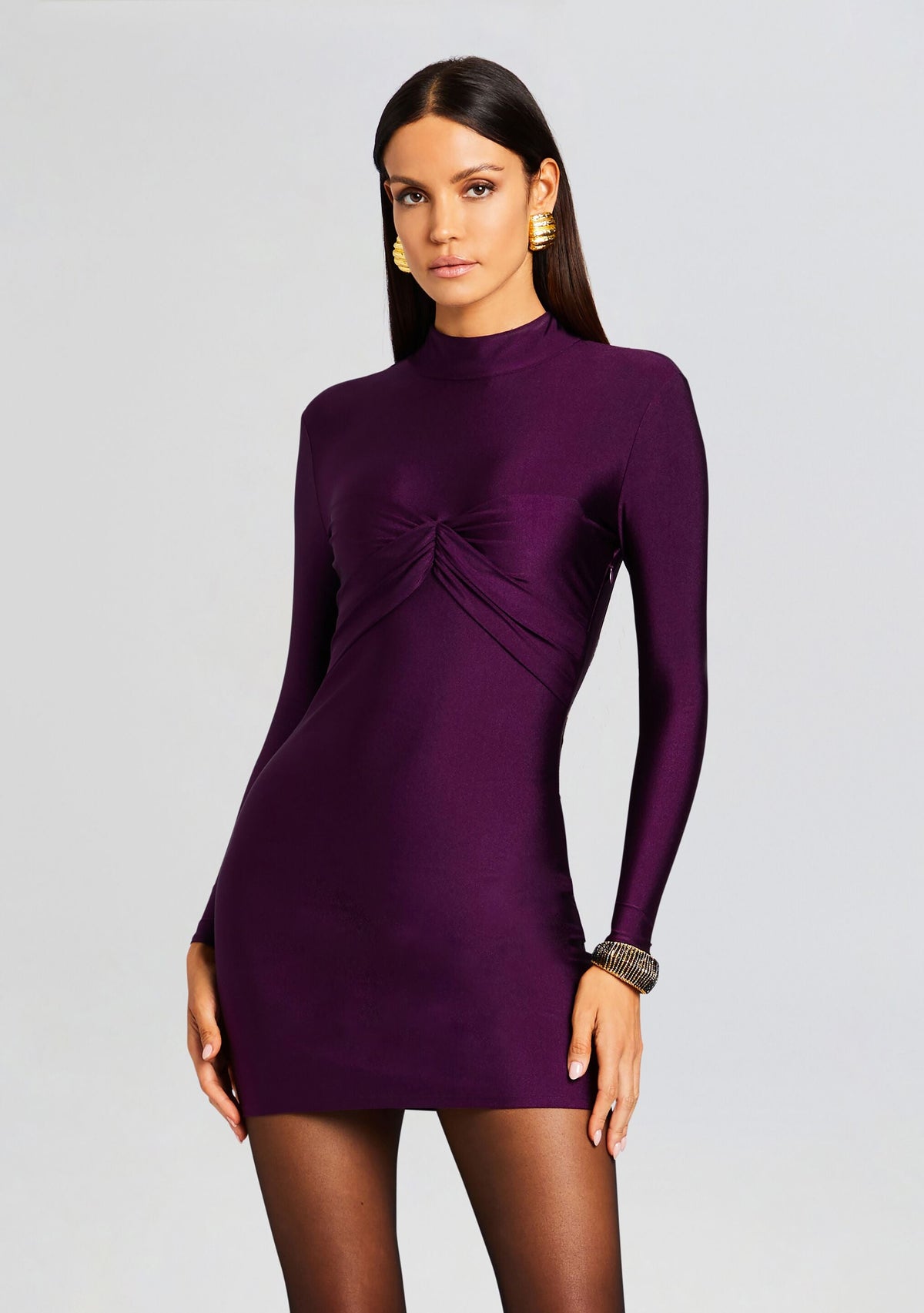Margie Dress by SEROYA in Eggplant, product image 2