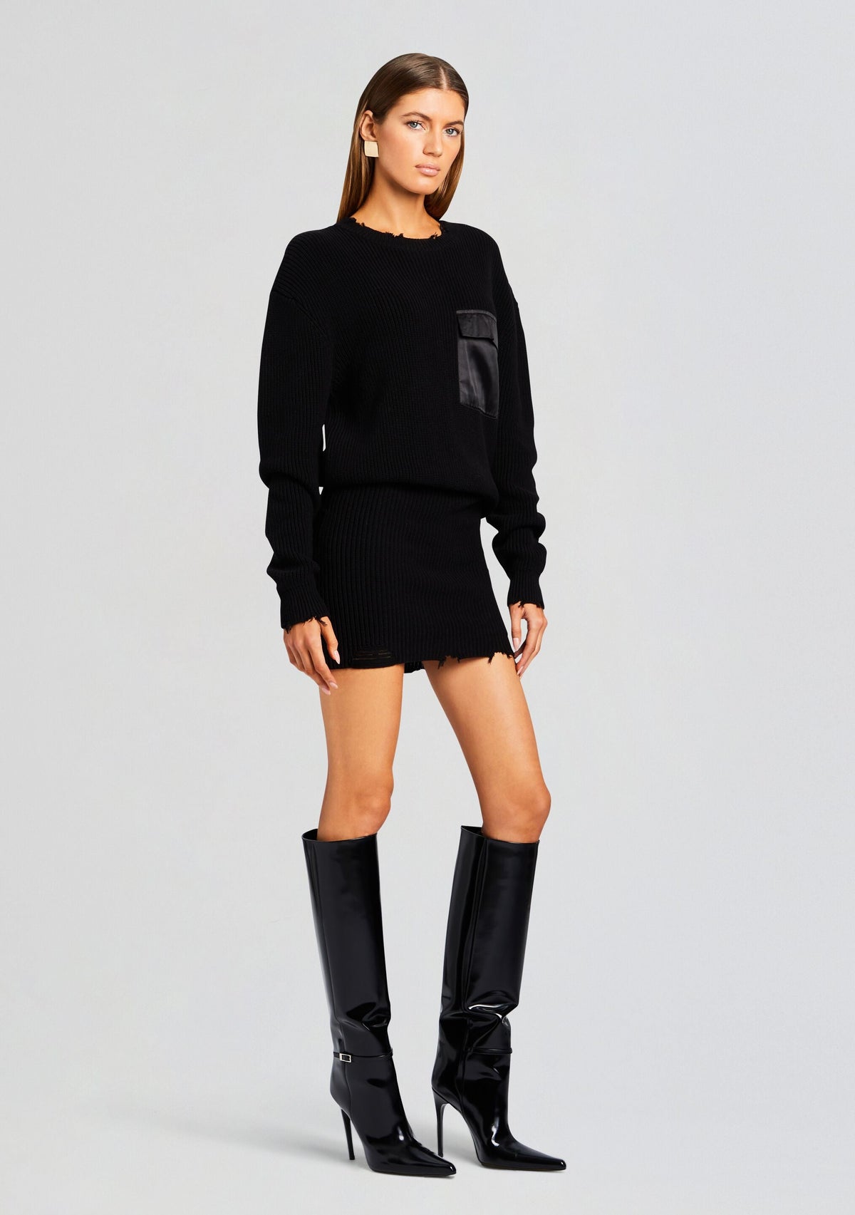 Daniella Sweater Dress by SEROYA in Black, product image 3