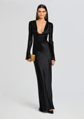 Anna Cowl Evening Dress by Sans Faff in Black, product image 1