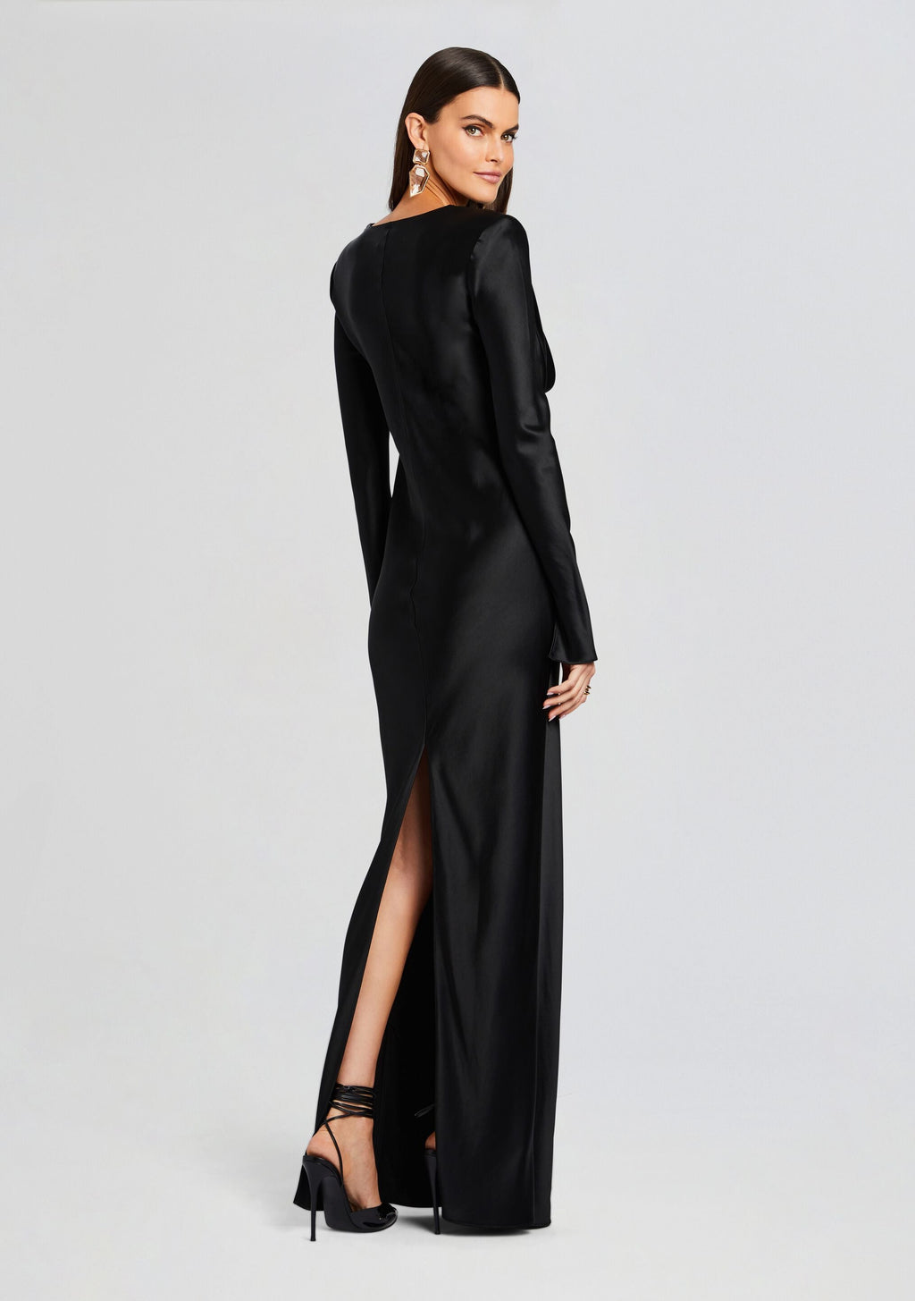 Anna Cowl Evening Dress by Sans Faff in Black, product image 4