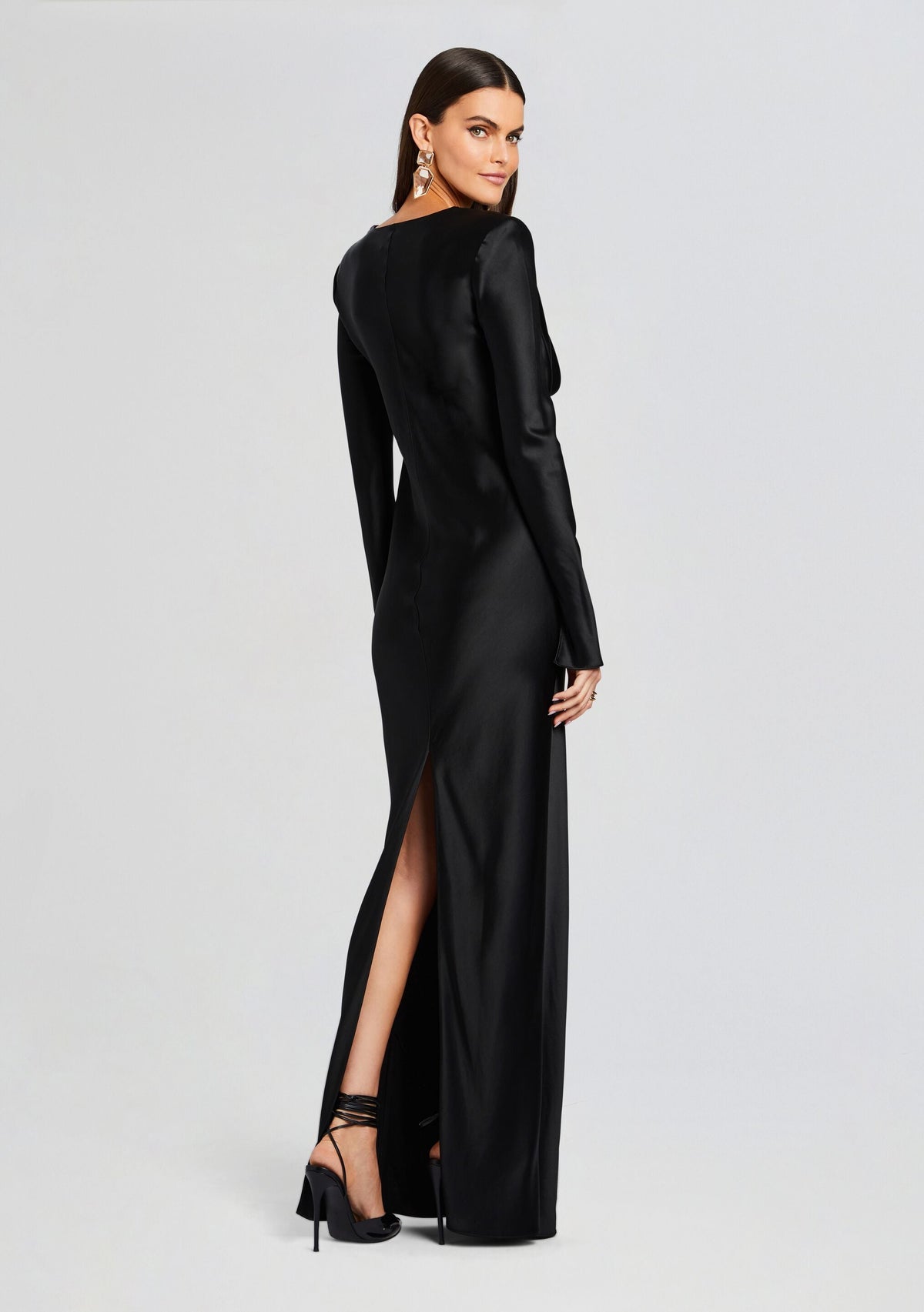 Anna Cowl Evening Dress by Sans Faff in Black, product image 4