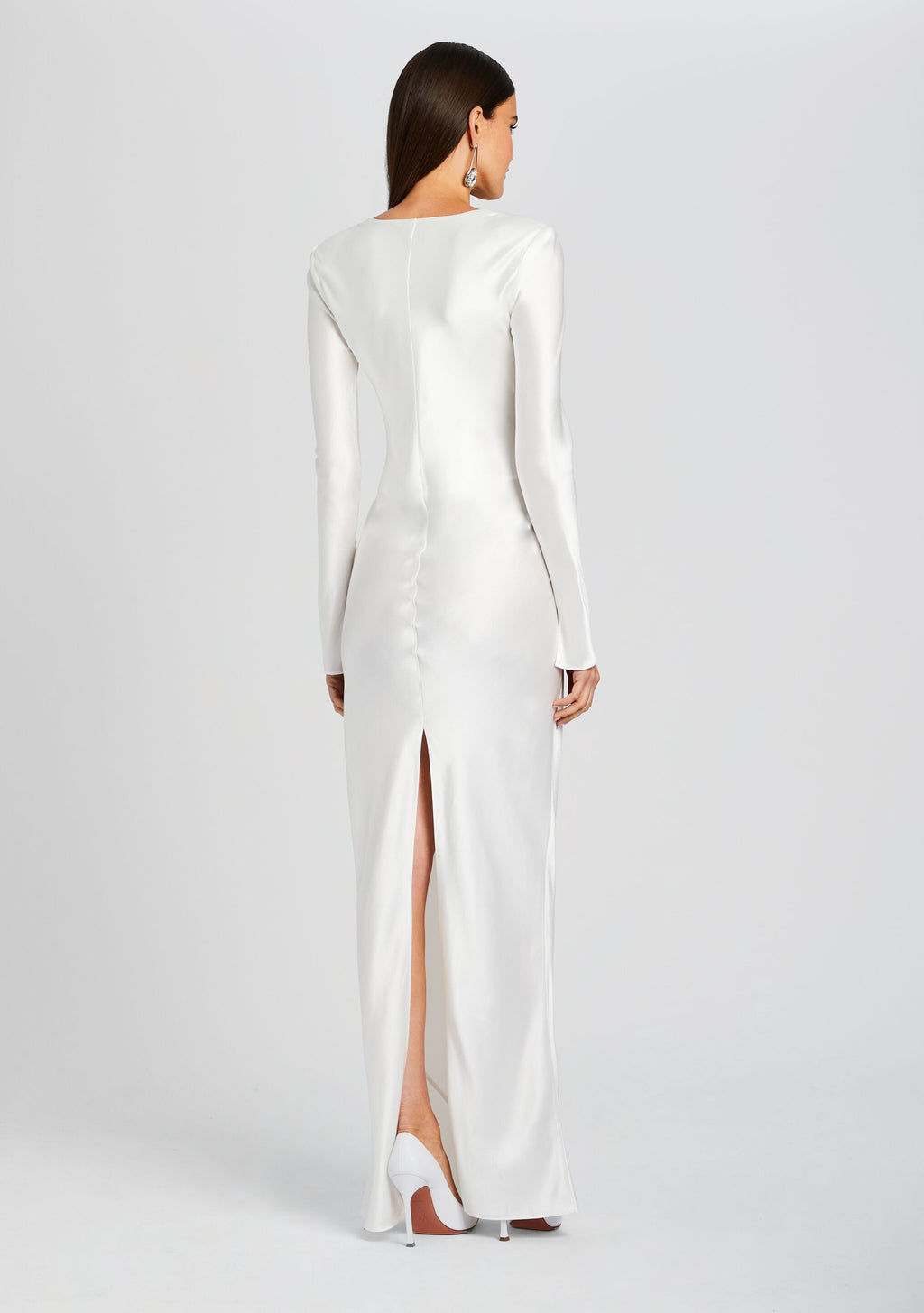 Anna Cowl Evening Dress by Sans Faff in White, product image 4
