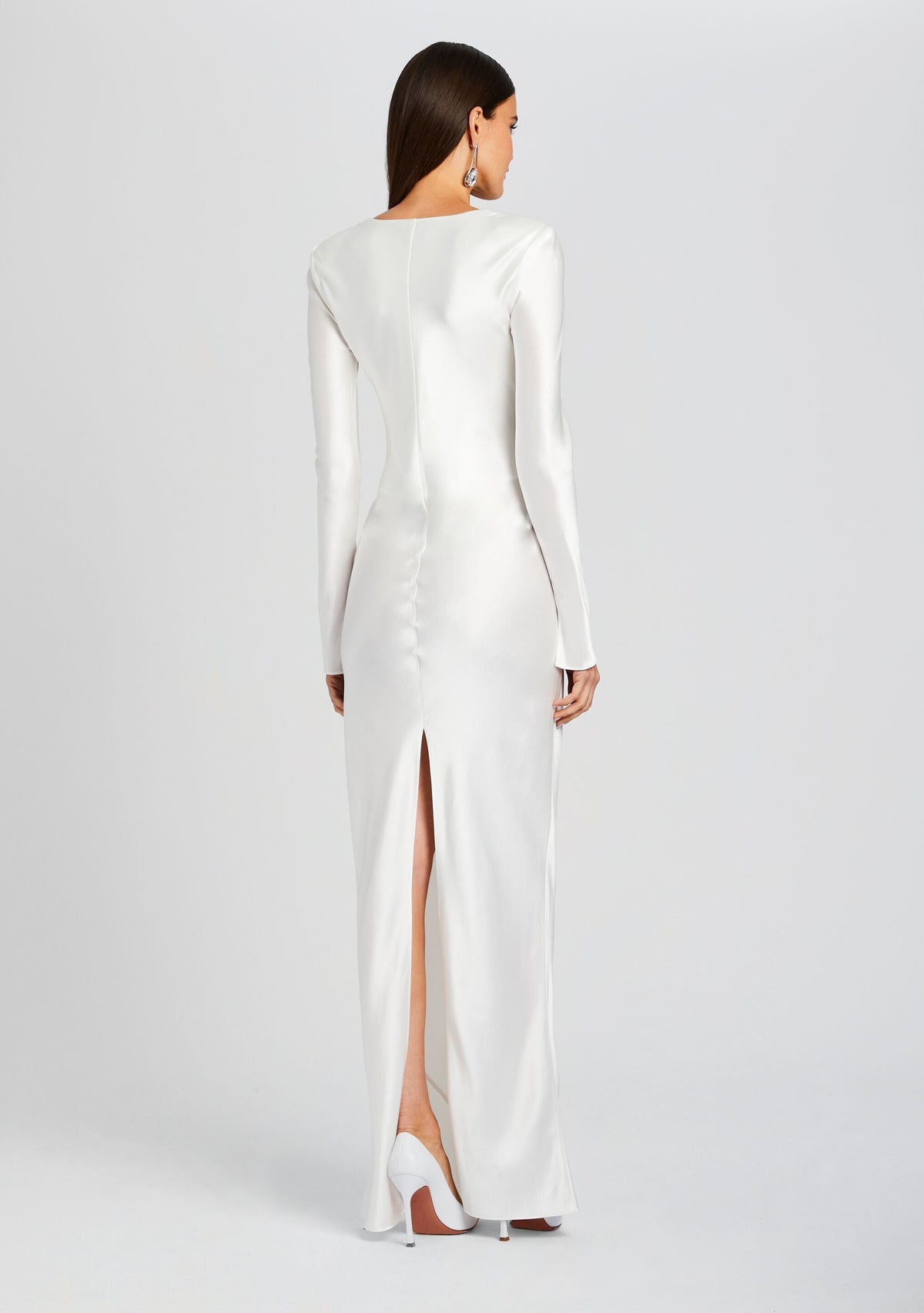 Anna Cowl Evening Dress by Sans Faff in White, product image 4