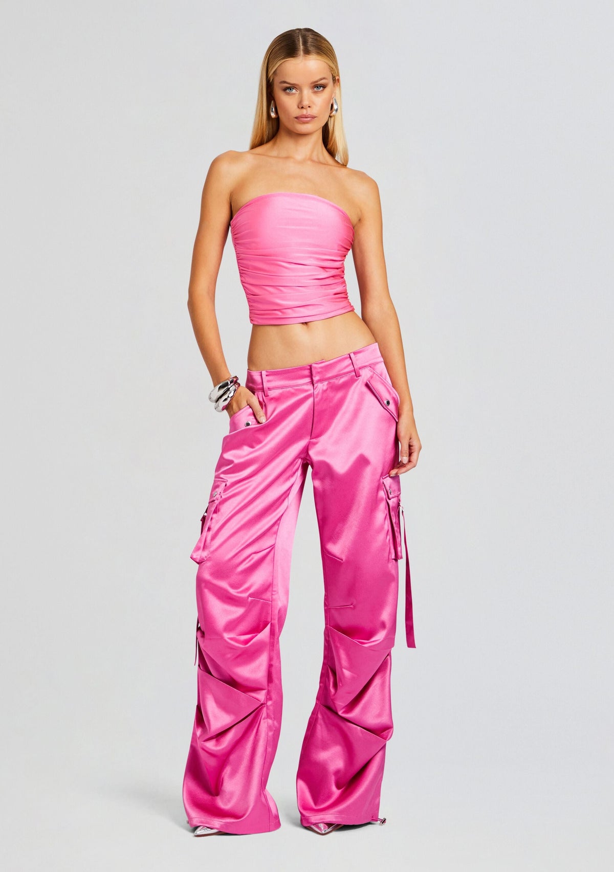Debbi Strapless Top by SEROYA in Malibu Pink, product image 2