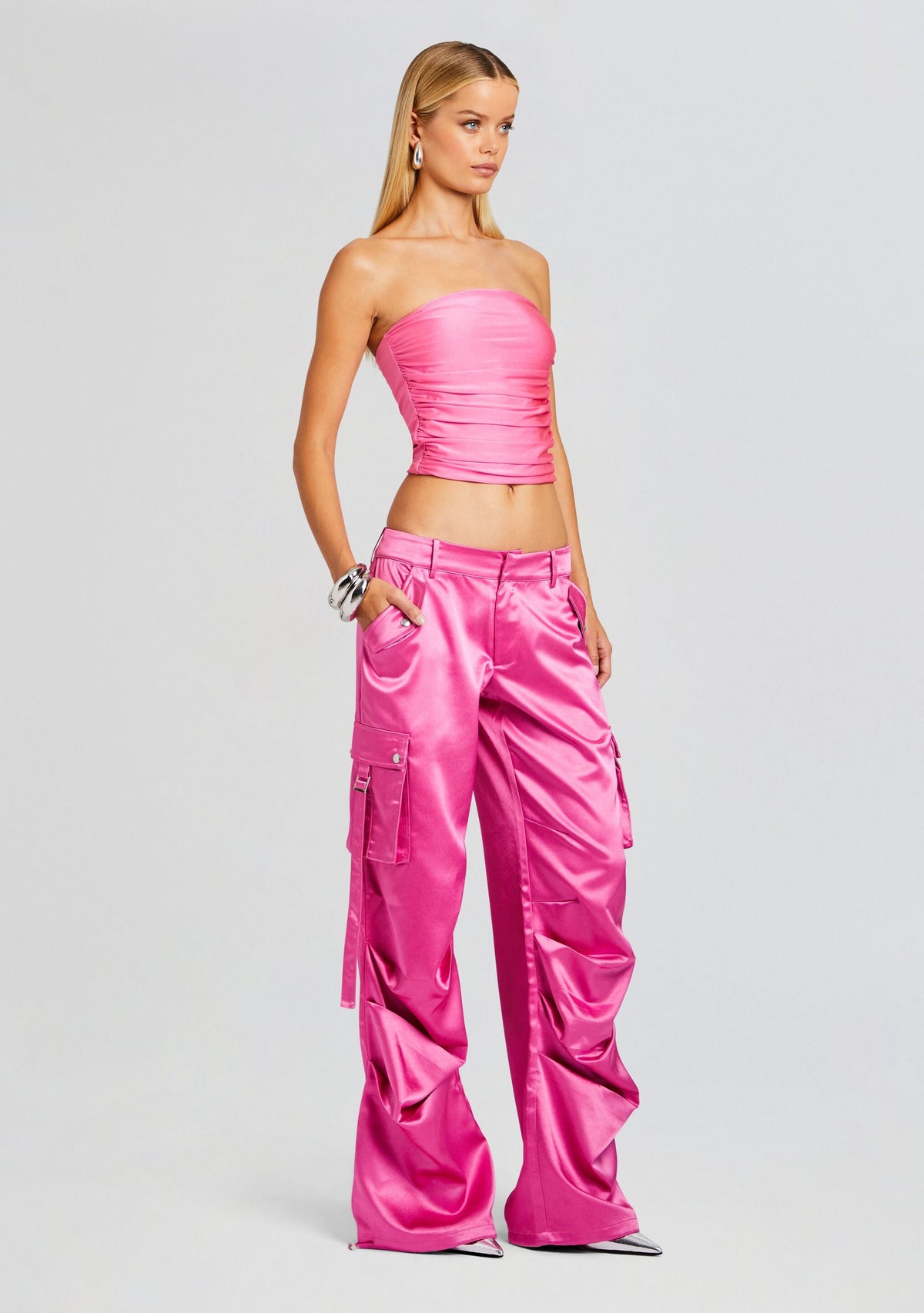 Debbi Strapless Top by SEROYA in Malibu Pink, product image 3