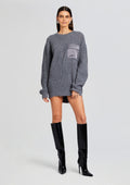 Devin Wool Sweater by SEROYA in Wool Pewter, product image 1