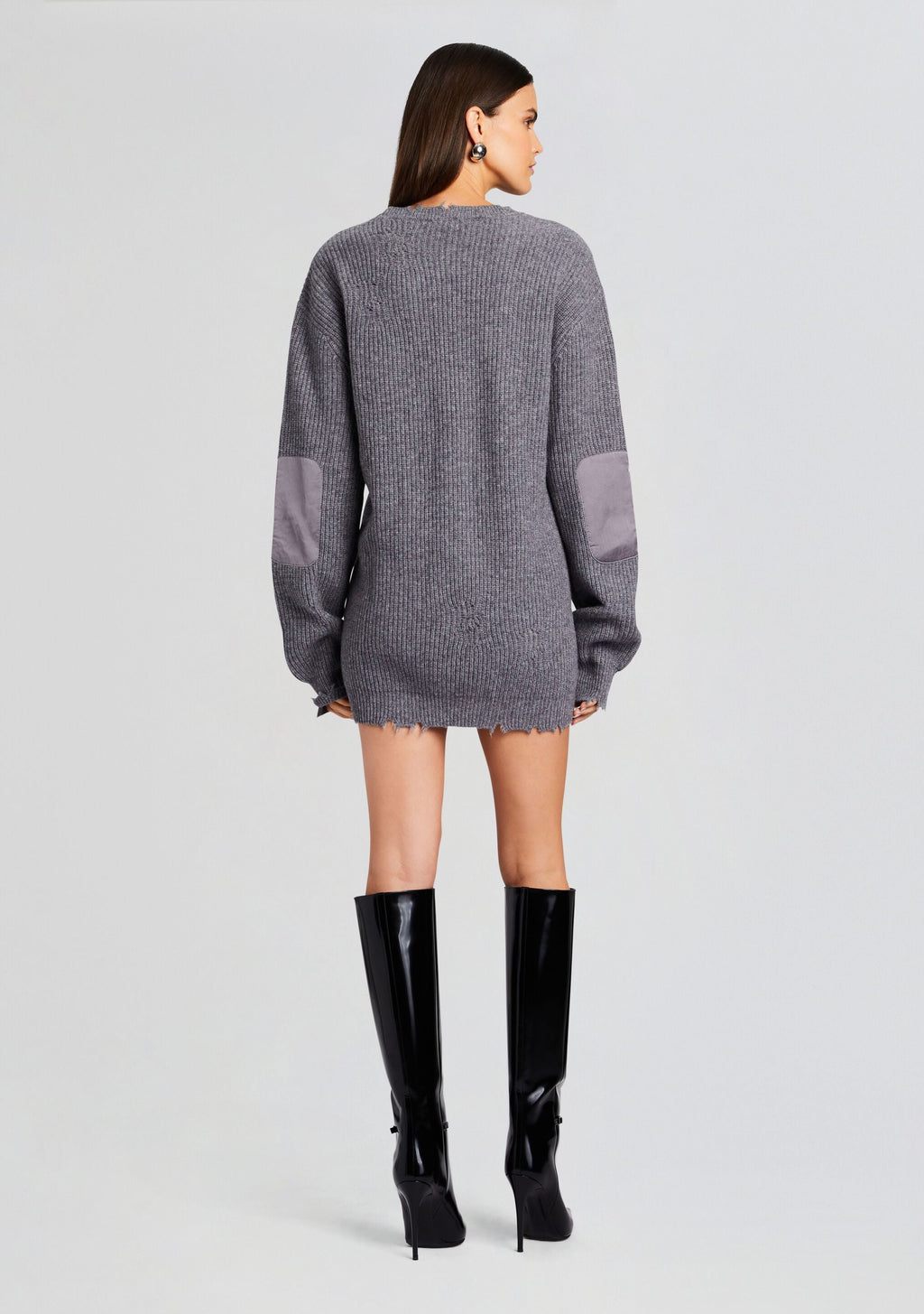 Devin Wool Sweater by SEROYA in Wool Pewter, product image 4