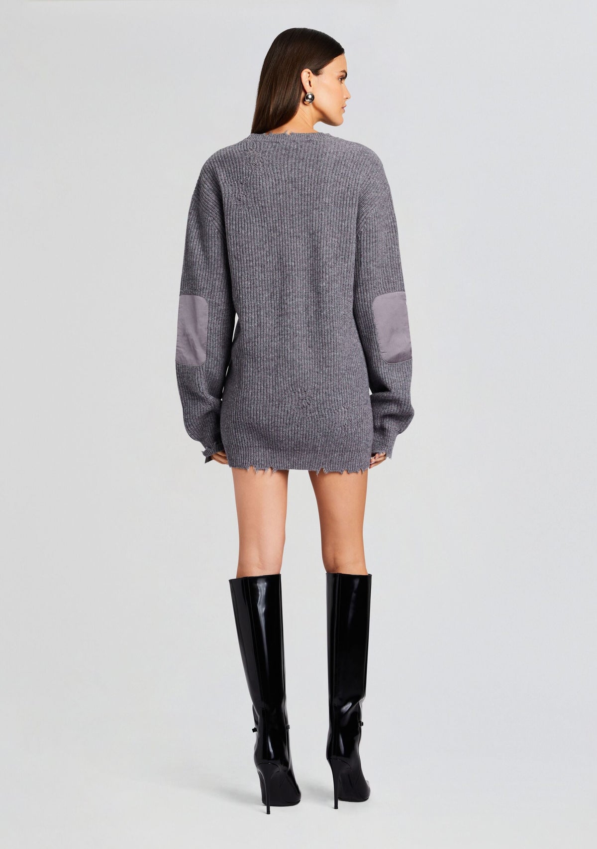 Devin Wool Sweater by SEROYA in Wool Pewter, product image 4