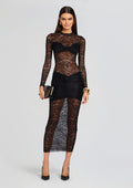 Ellie Lace Midi Dress by Mother of All in Black, product image 1