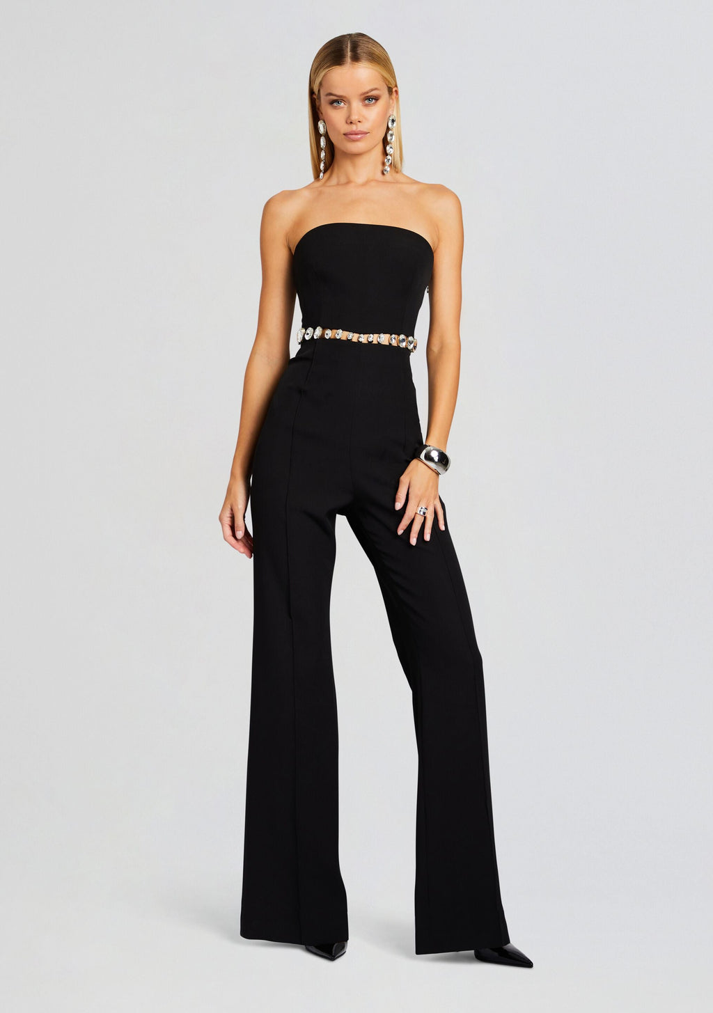 Glenda Jumpsuit by retrofête in Black/Silver, product image 1