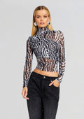 Sana Top by SEROYA in Grey Ocelot, product image 1