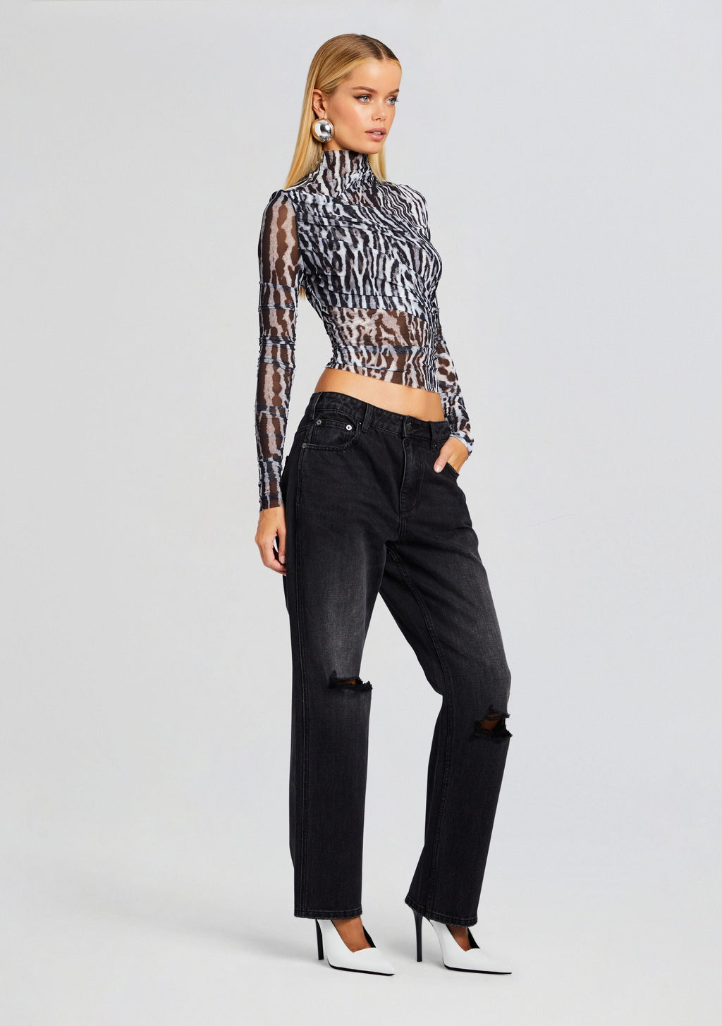 Sana Top by SEROYA in Grey Ocelot, product image 3