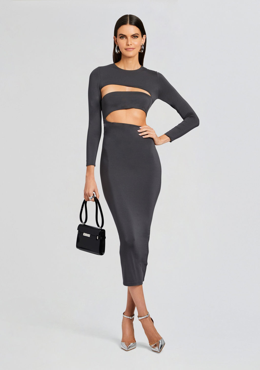 Kepla Dress by SEROYA in Pewter, product image 5