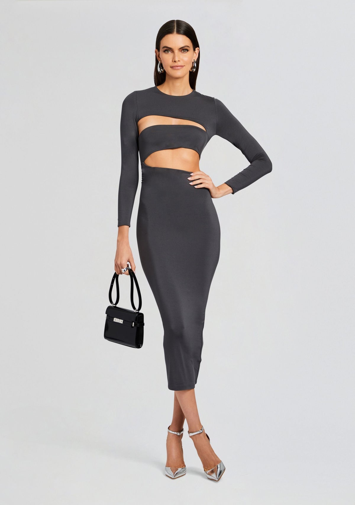 Kepla Dress by SEROYA in Pewter, product image 5
