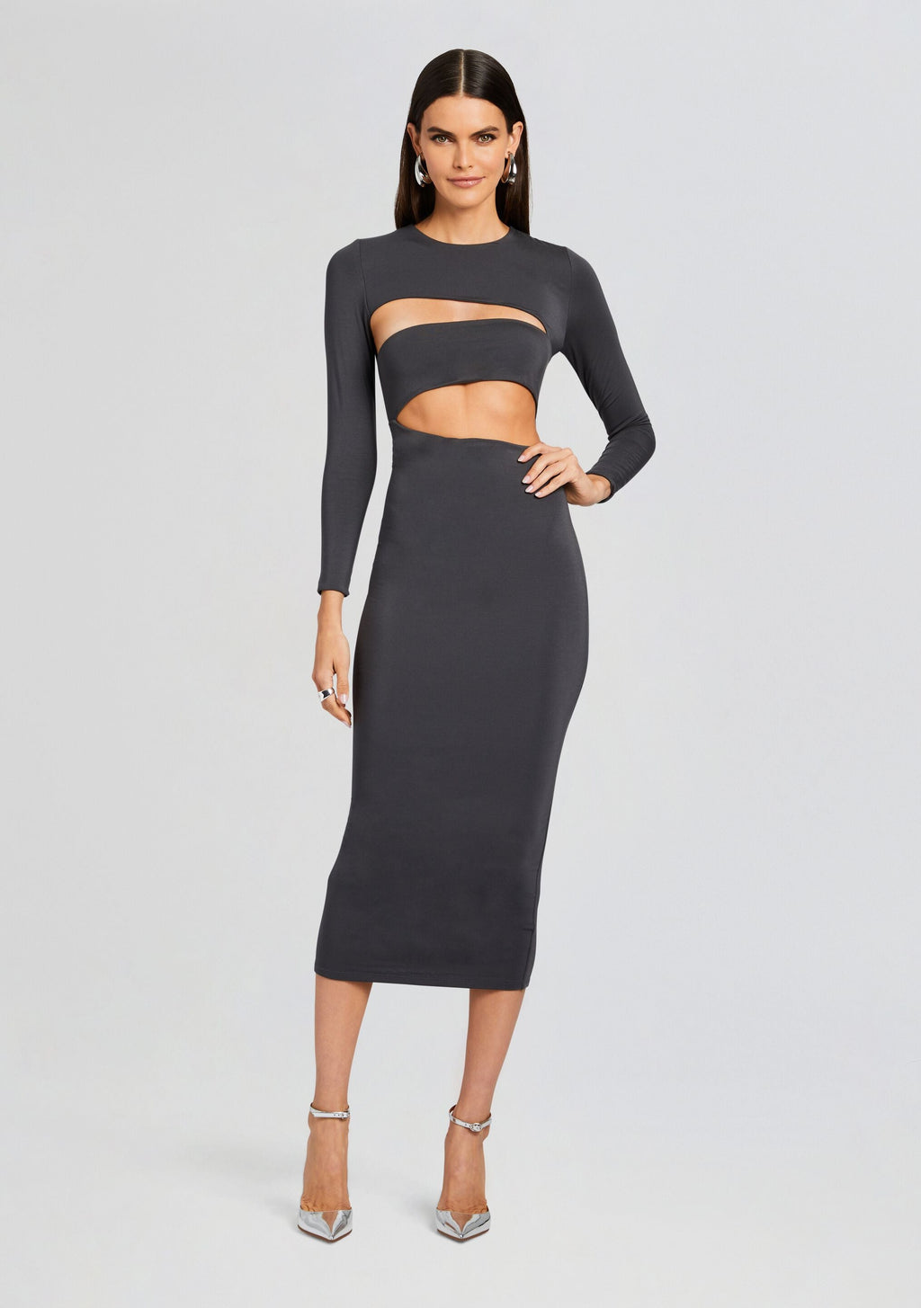Kepla Dress by SEROYA in Pewter, product image 1