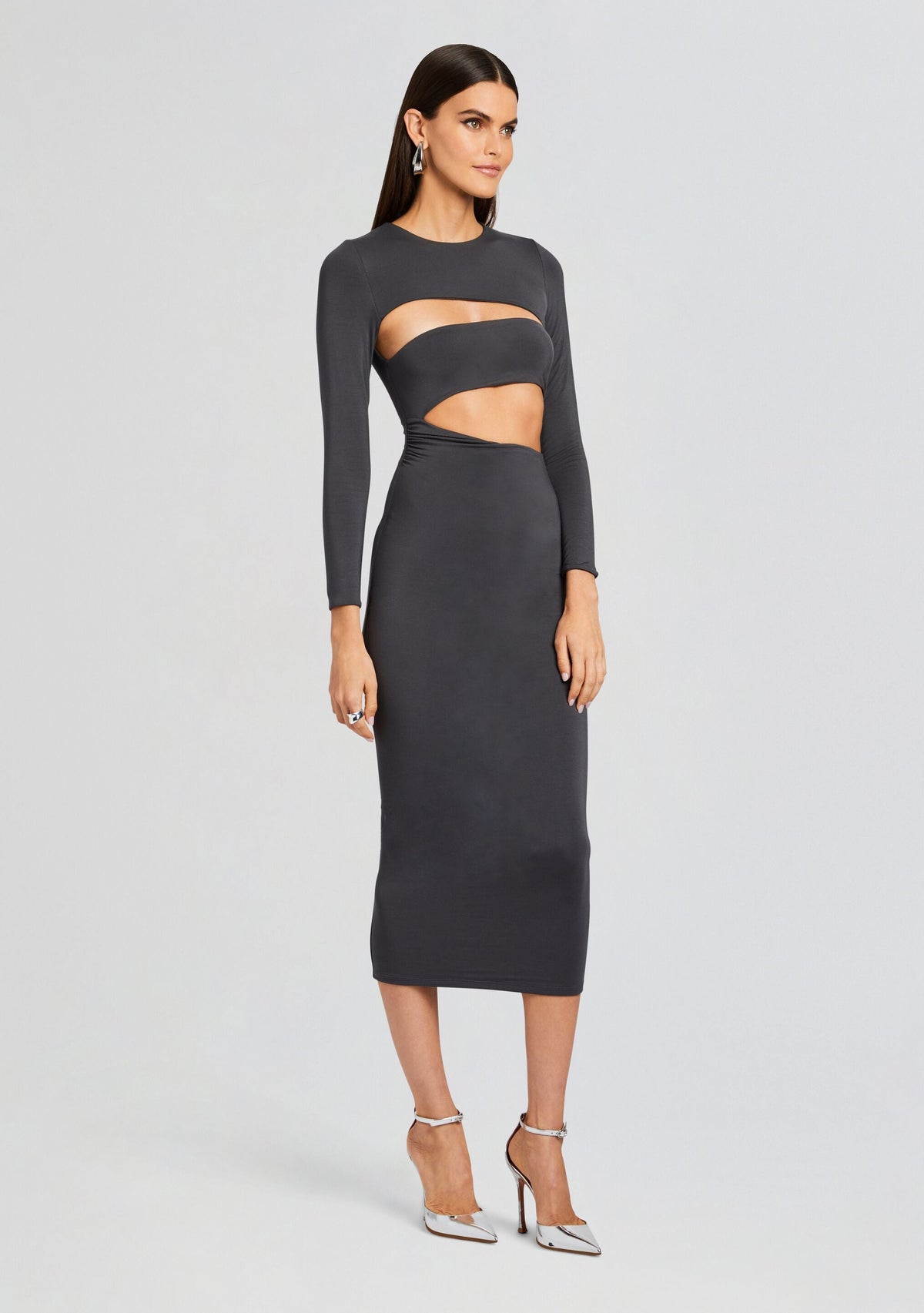 Kepla Dress by SEROYA in Pewter, product image 3
