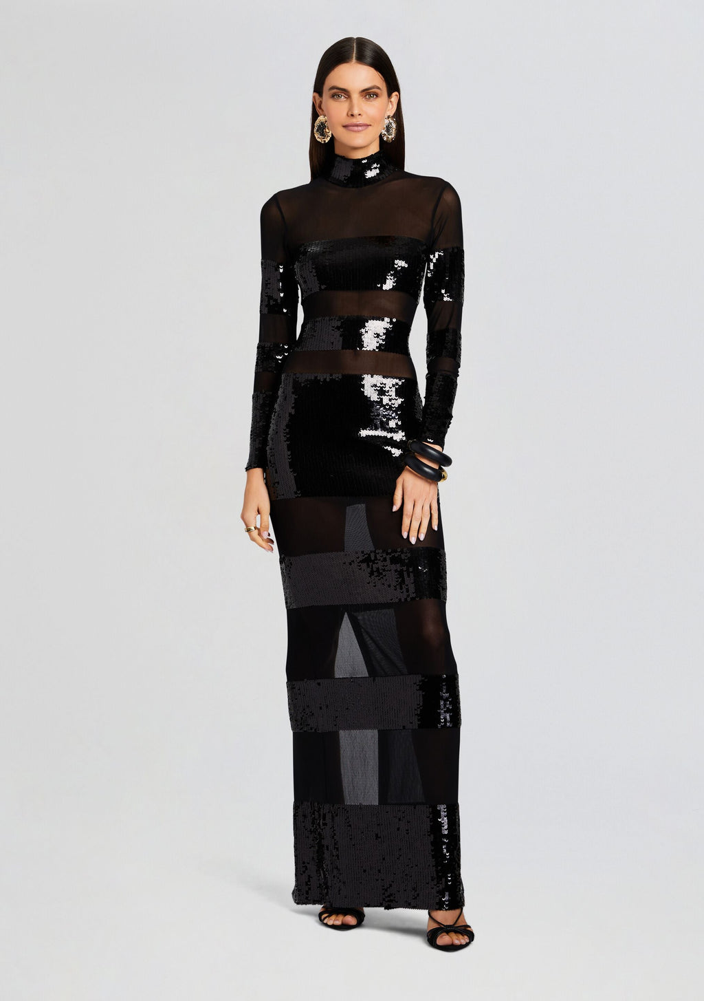 Melina Sequin Dress by retrofête in Black, product image 5