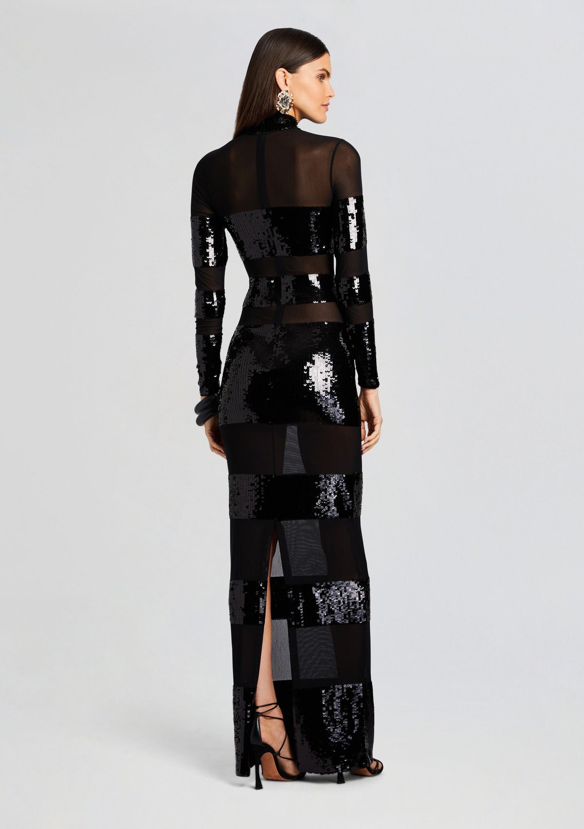 Melina Sequin Dress by retrofête in Black, product image 4