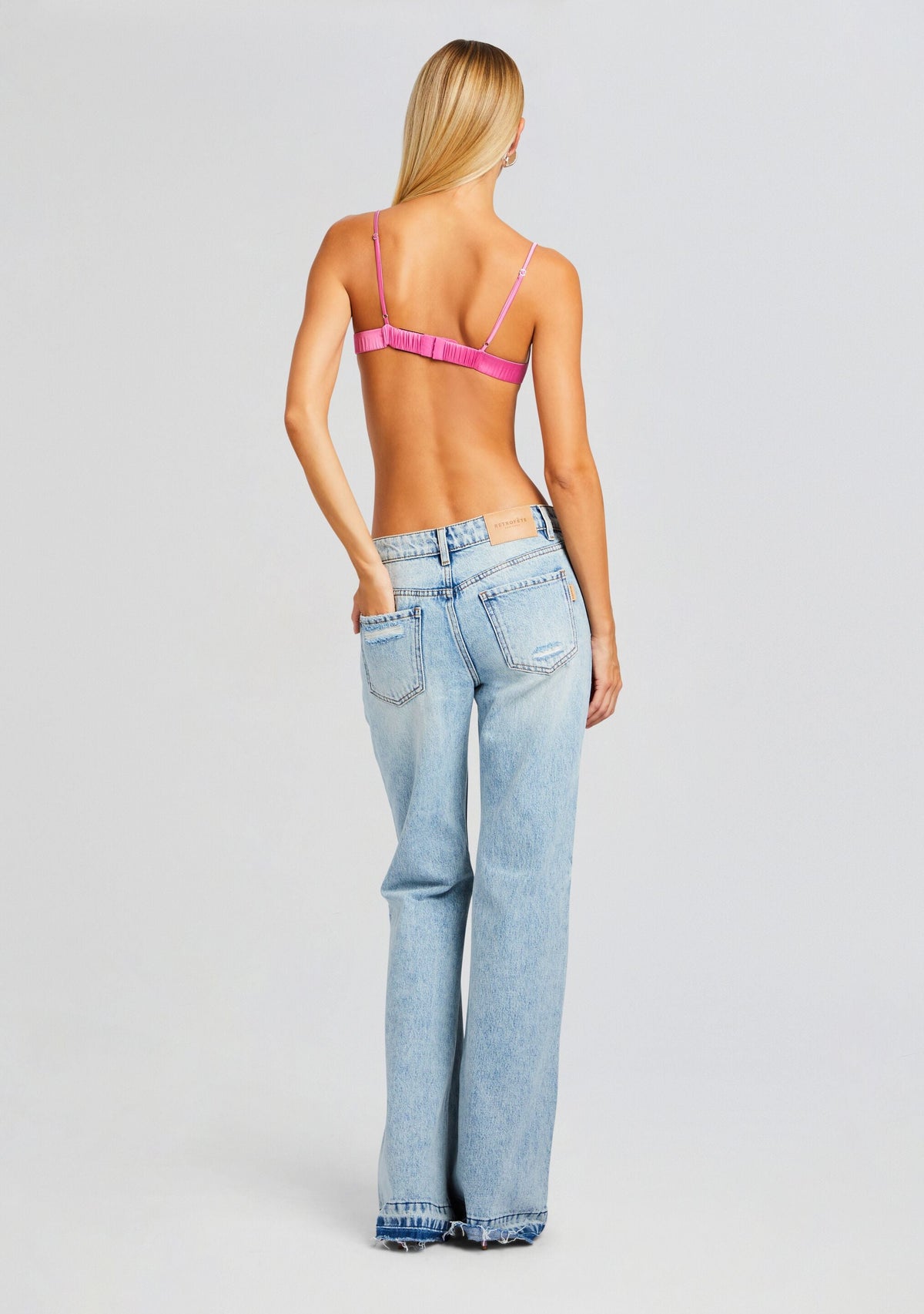 Monet Silk Bra by SEROYA in Malibu Pink, product image 4