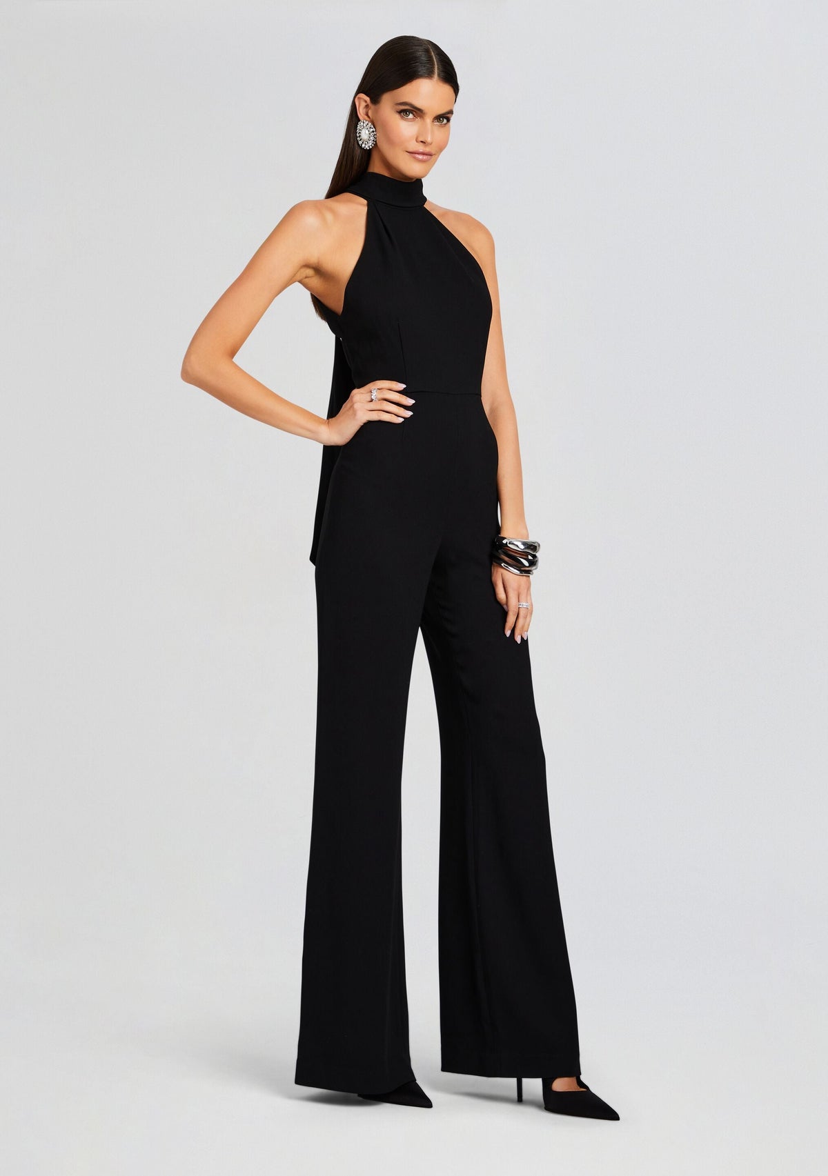 Taylor Tie Back Jumpsuit by Sans Faff in Black, product image 3