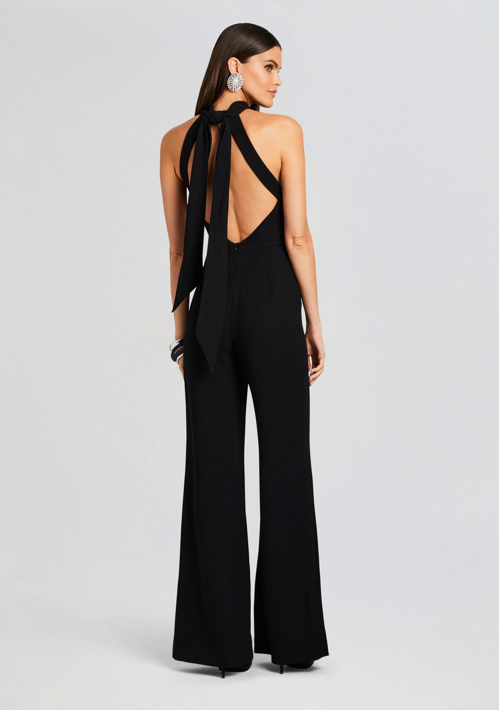 Taylor Tie Back Jumpsuit by Sans Faff in Black, product image 4