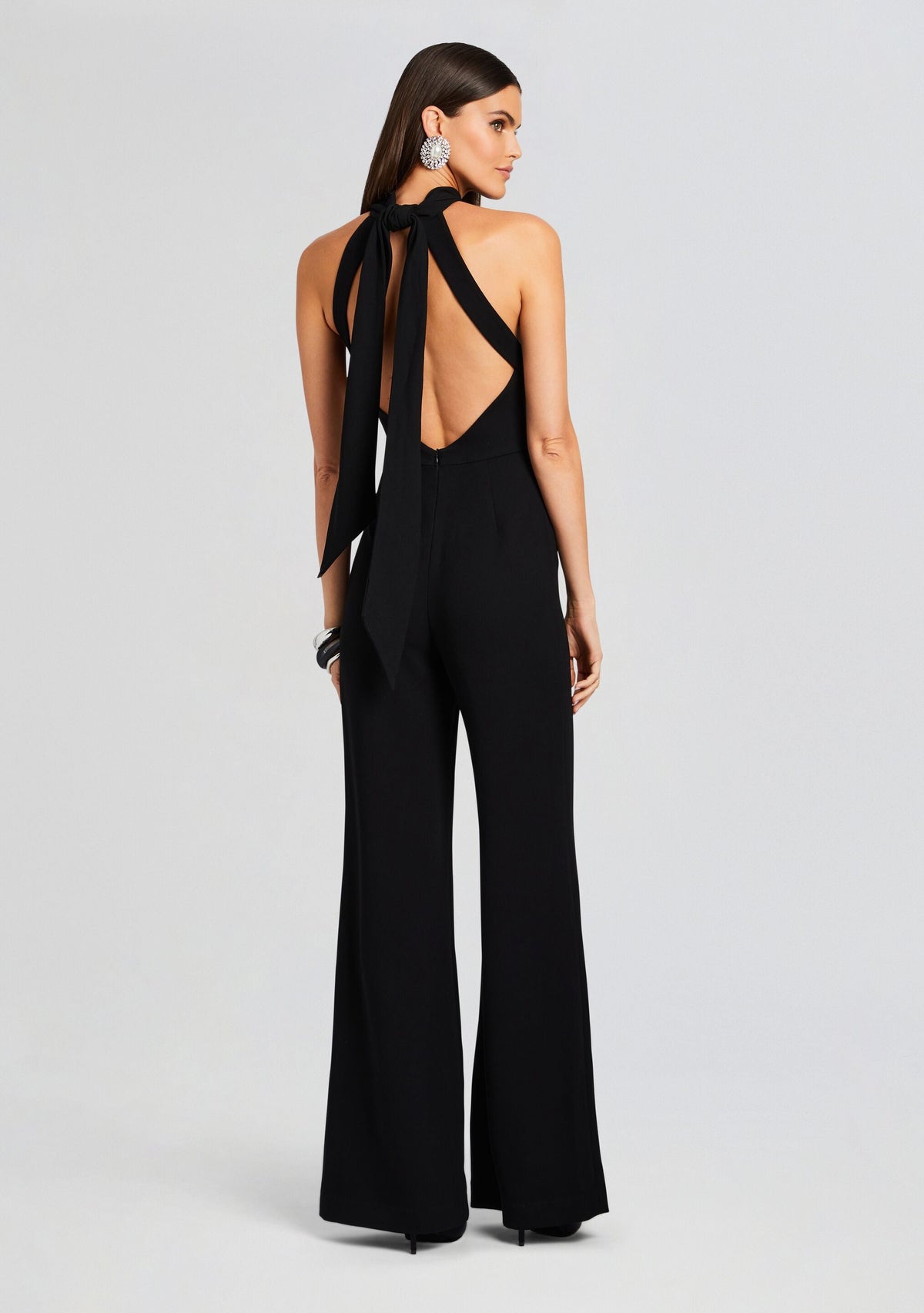Taylor Tie Back Jumpsuit by Sans Faff in Black, product image 4