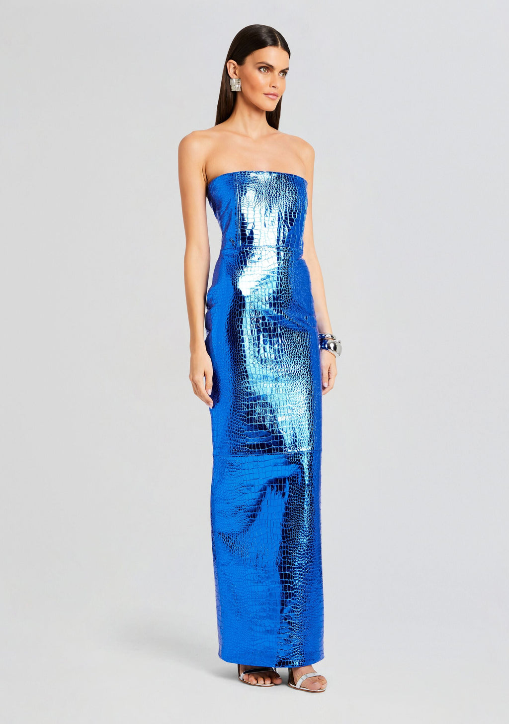 Allure Leather Dress by retrofête in Tropical Blue, product image 3