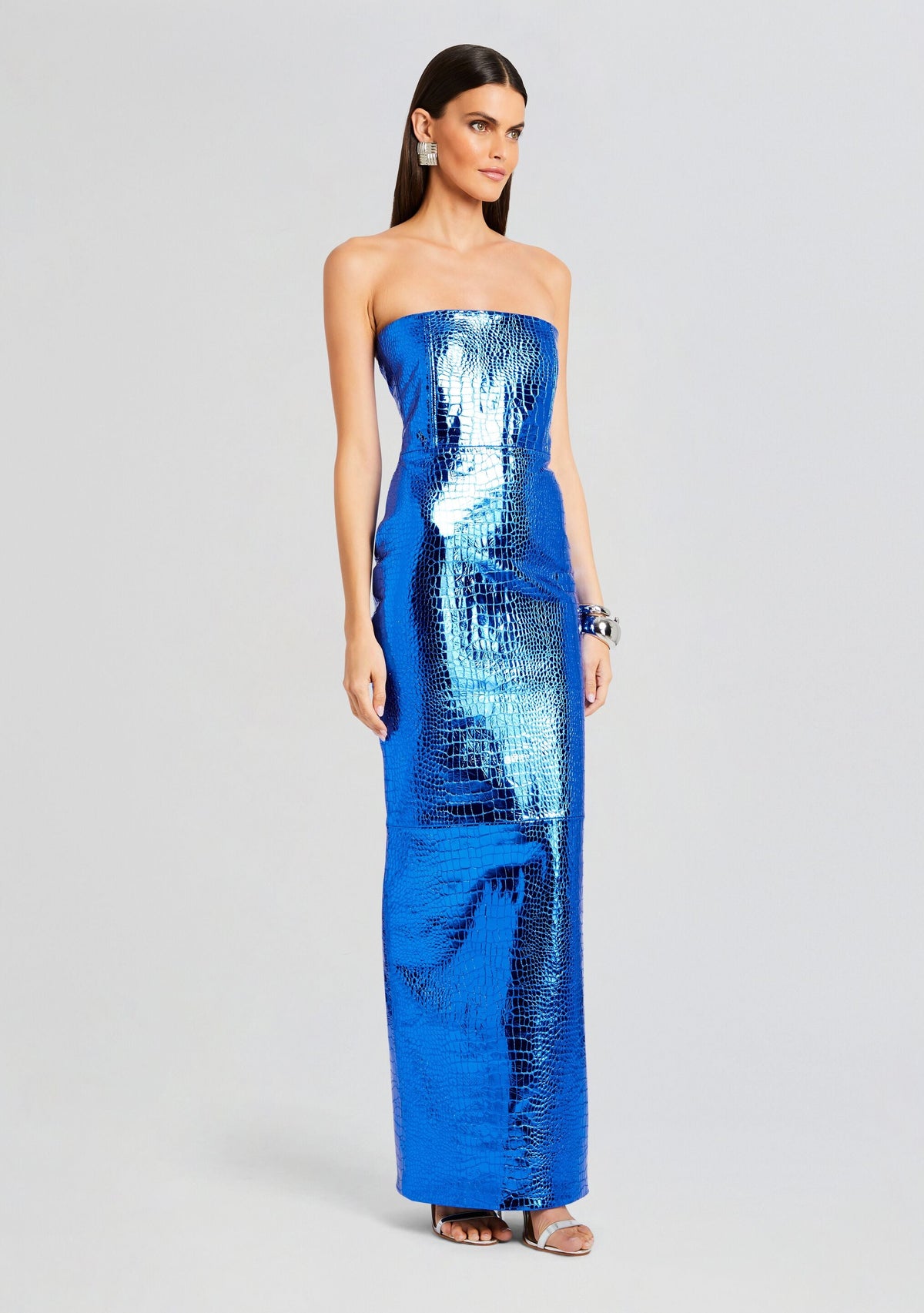 Allure Leather Dress by retrofête in Tropical Blue, product image 3