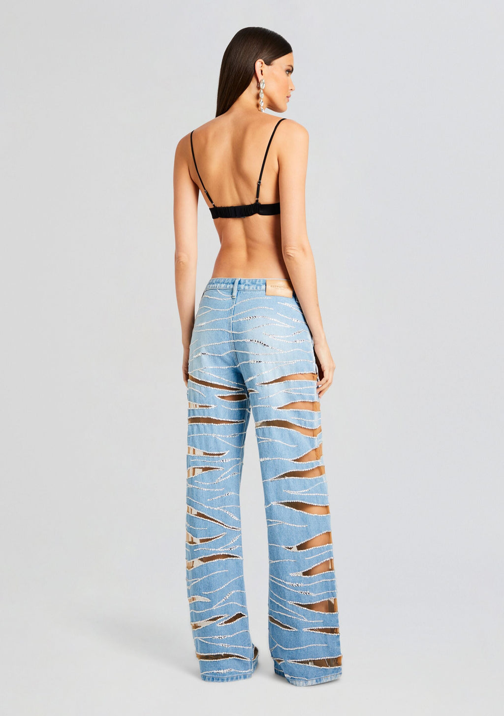 Renzo Embellished Denim Jean by retrofête in Bondi, product image 4