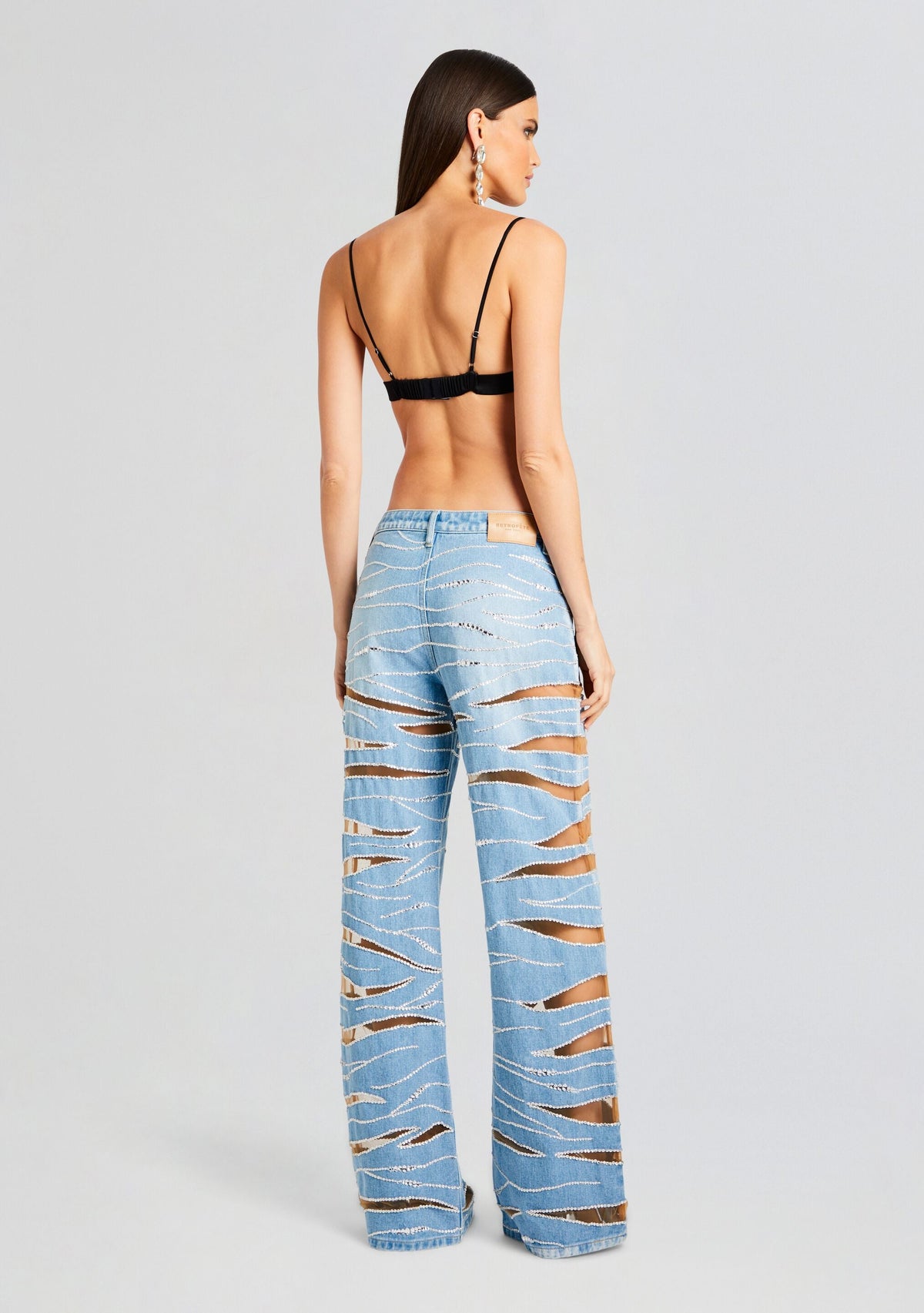 Renzo Embellished Denim Jean by retrofête in Bondi, product image 4