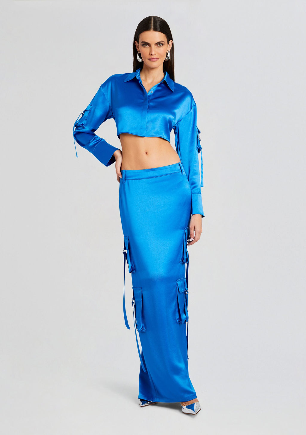 Maelie Cargo Skirt by retrofête in Tropical Blue, product image 5