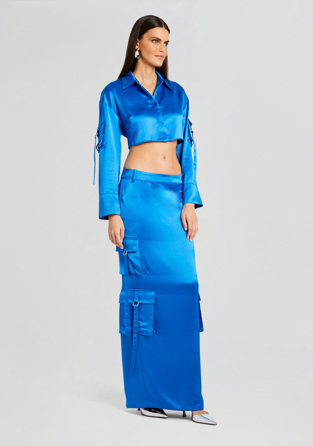 Maelie Cargo Skirt by retrofête in Tropical Blue, product image 3