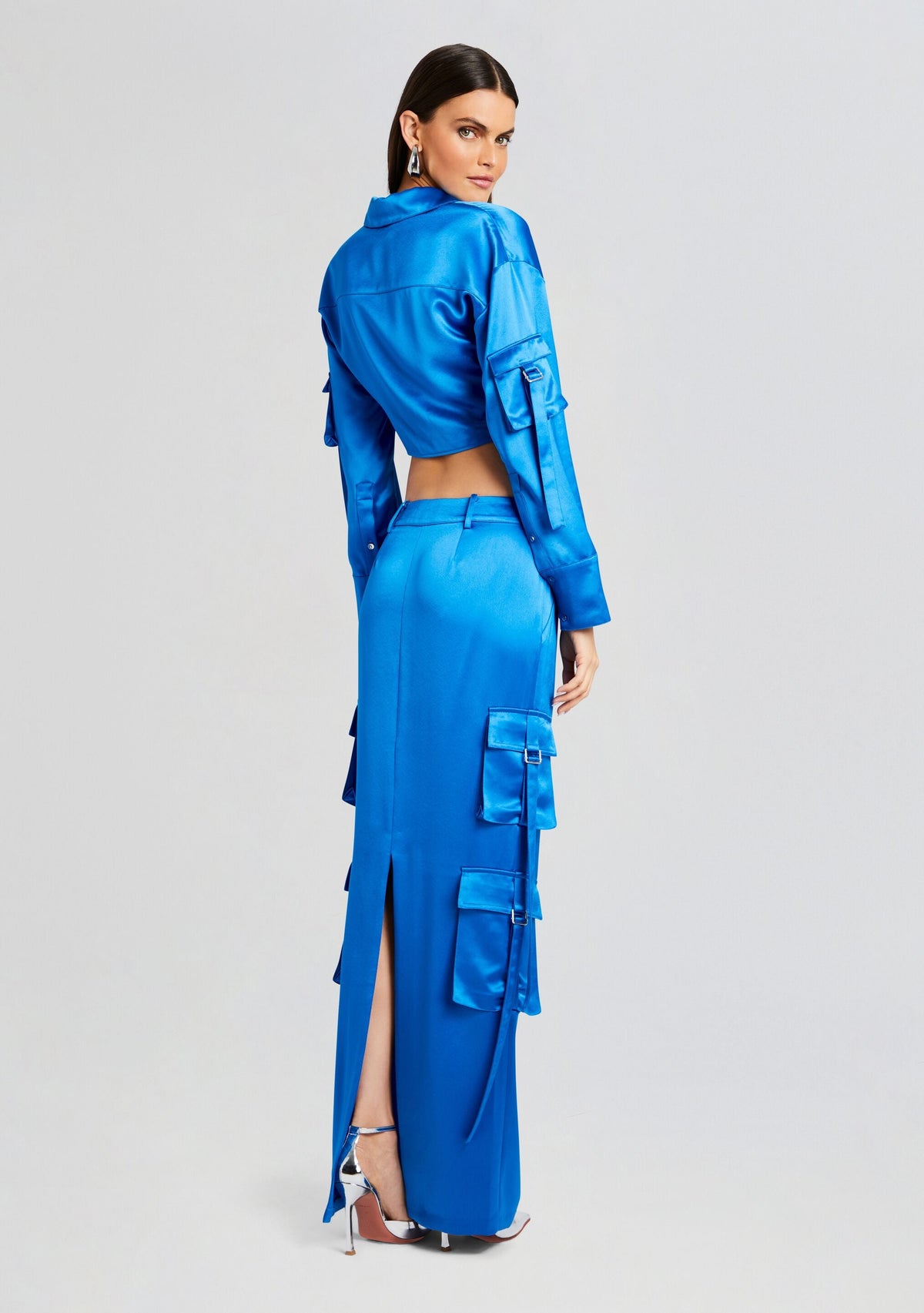 Maelie Cargo Skirt by retrofête in Tropical Blue, product image 4