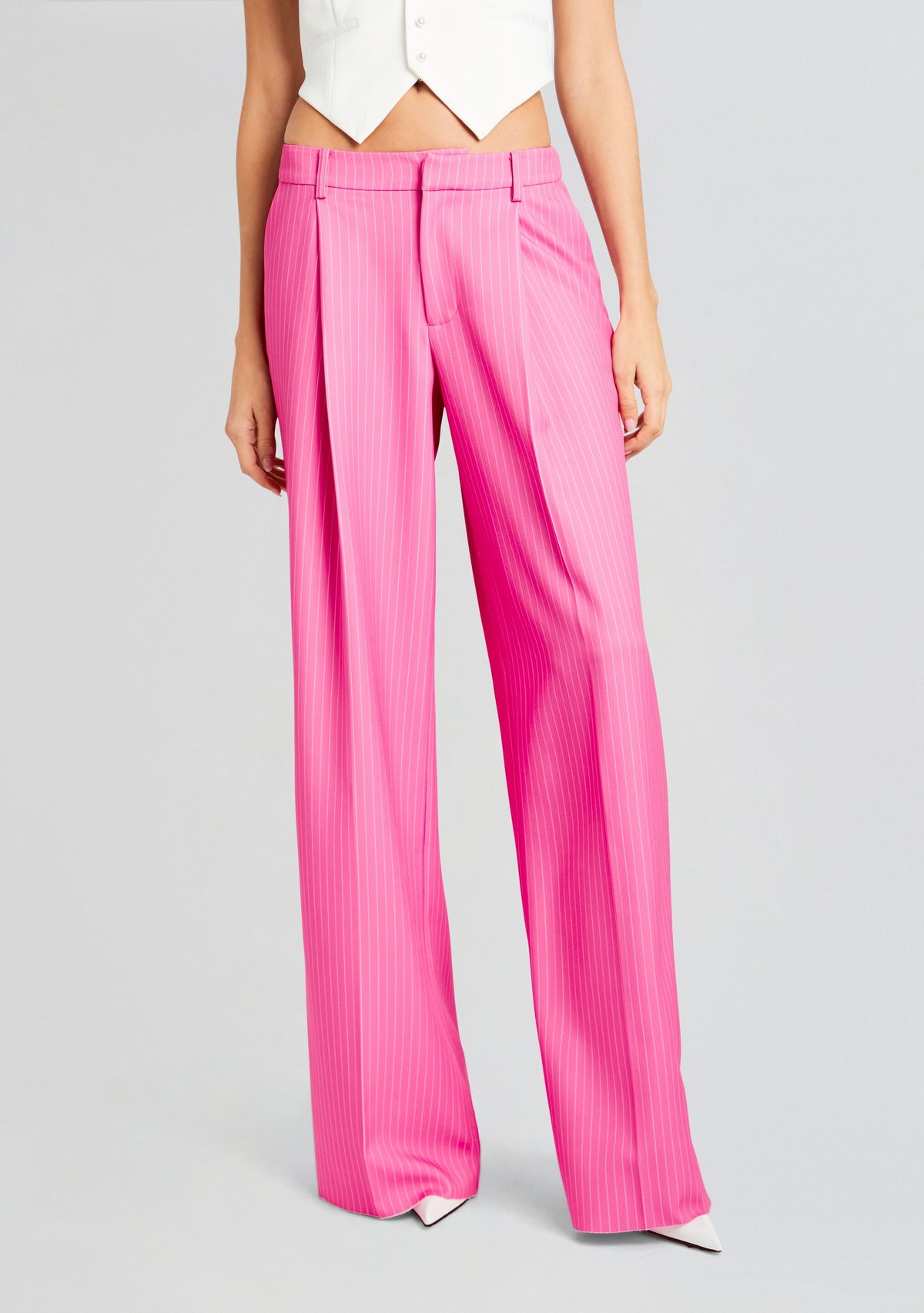 Messi Pant by SEROYA in Pink/White Stripe, product image 1