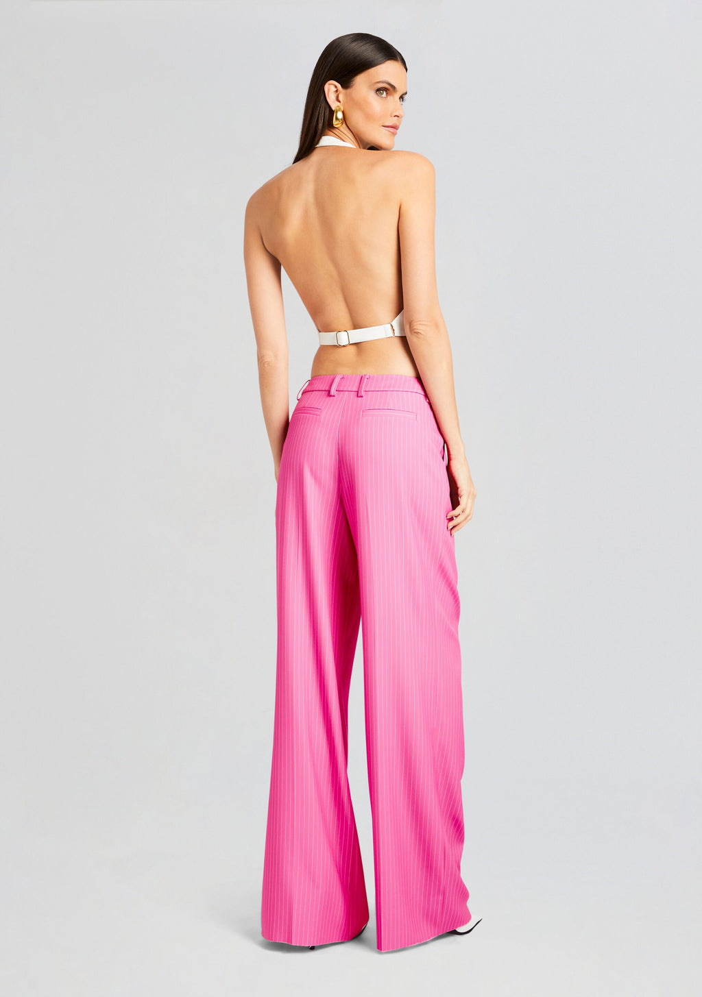 Messi Pant by SEROYA in Pink/White Stripe, product image 4