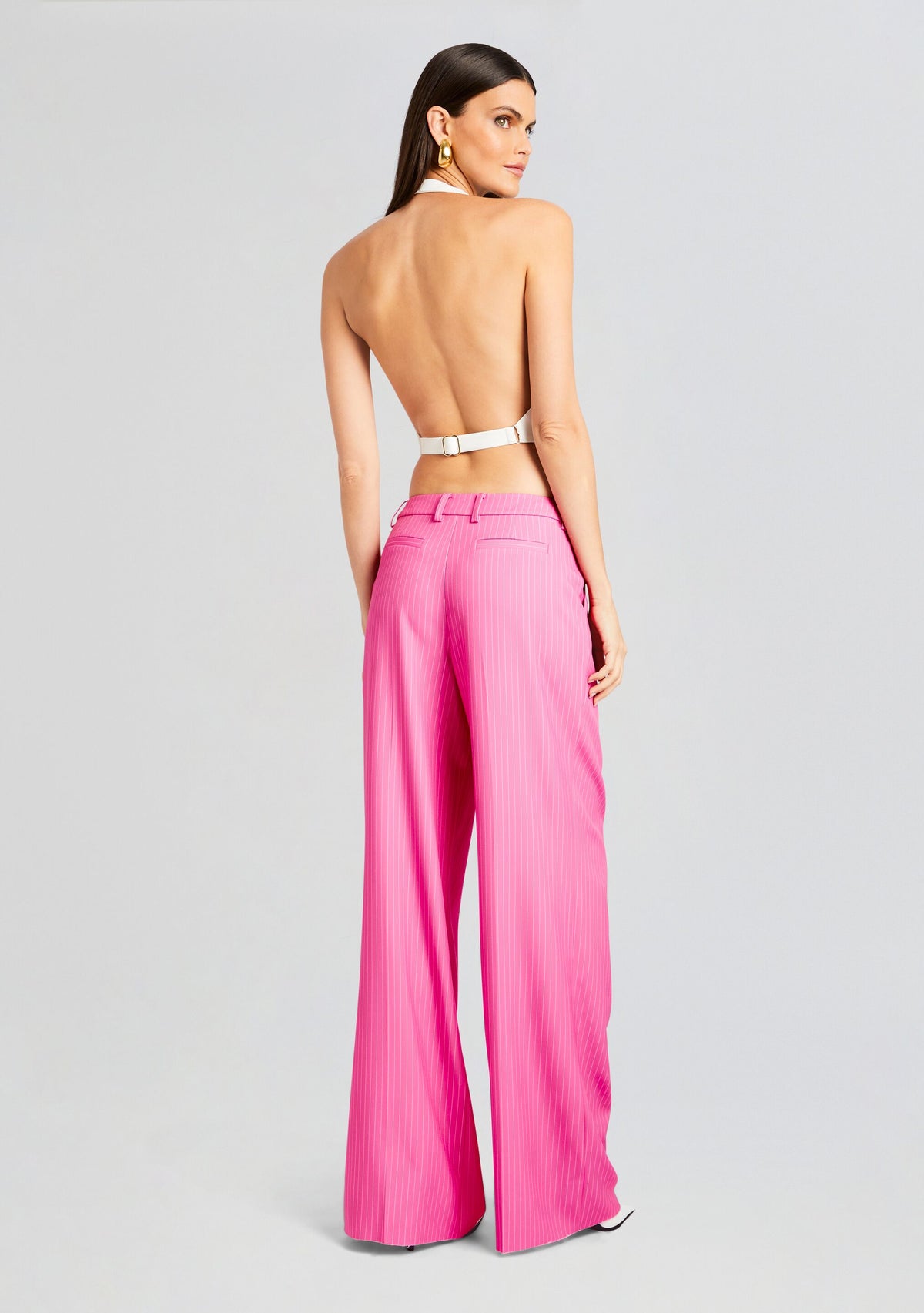 Messi Pant by SEROYA in Pink/White Stripe, product image 4