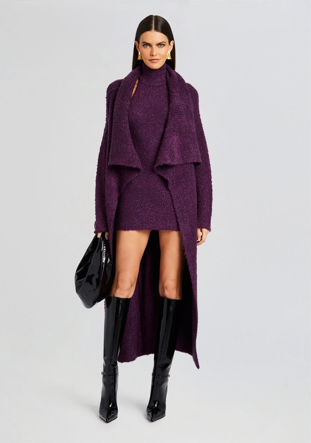 Rue Cardigan by SEROYA in Eggplant, product image 5