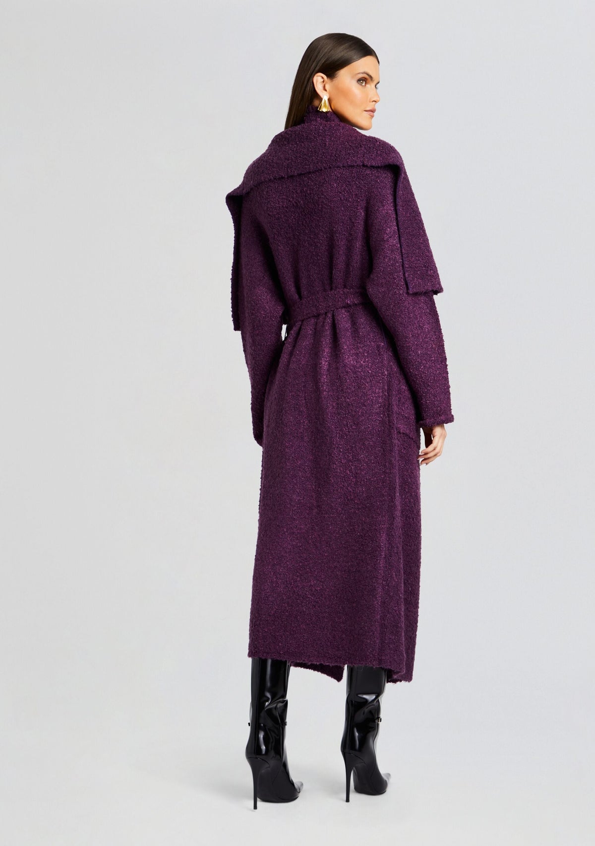 Rue Cardigan by SEROYA in Eggplant, product image 4