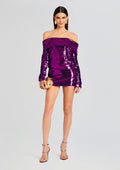Wyn Sequin Dress by retrofête in Amethyst, product image 1