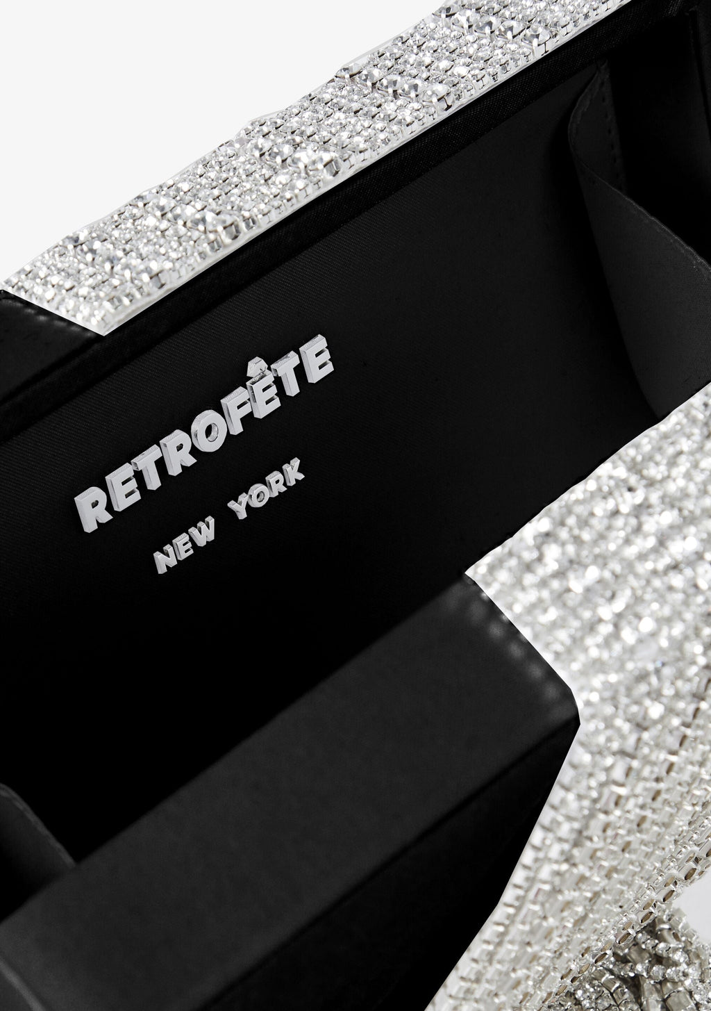 Adley Crystal Bag by retrofête in Black/Silver, product image 2