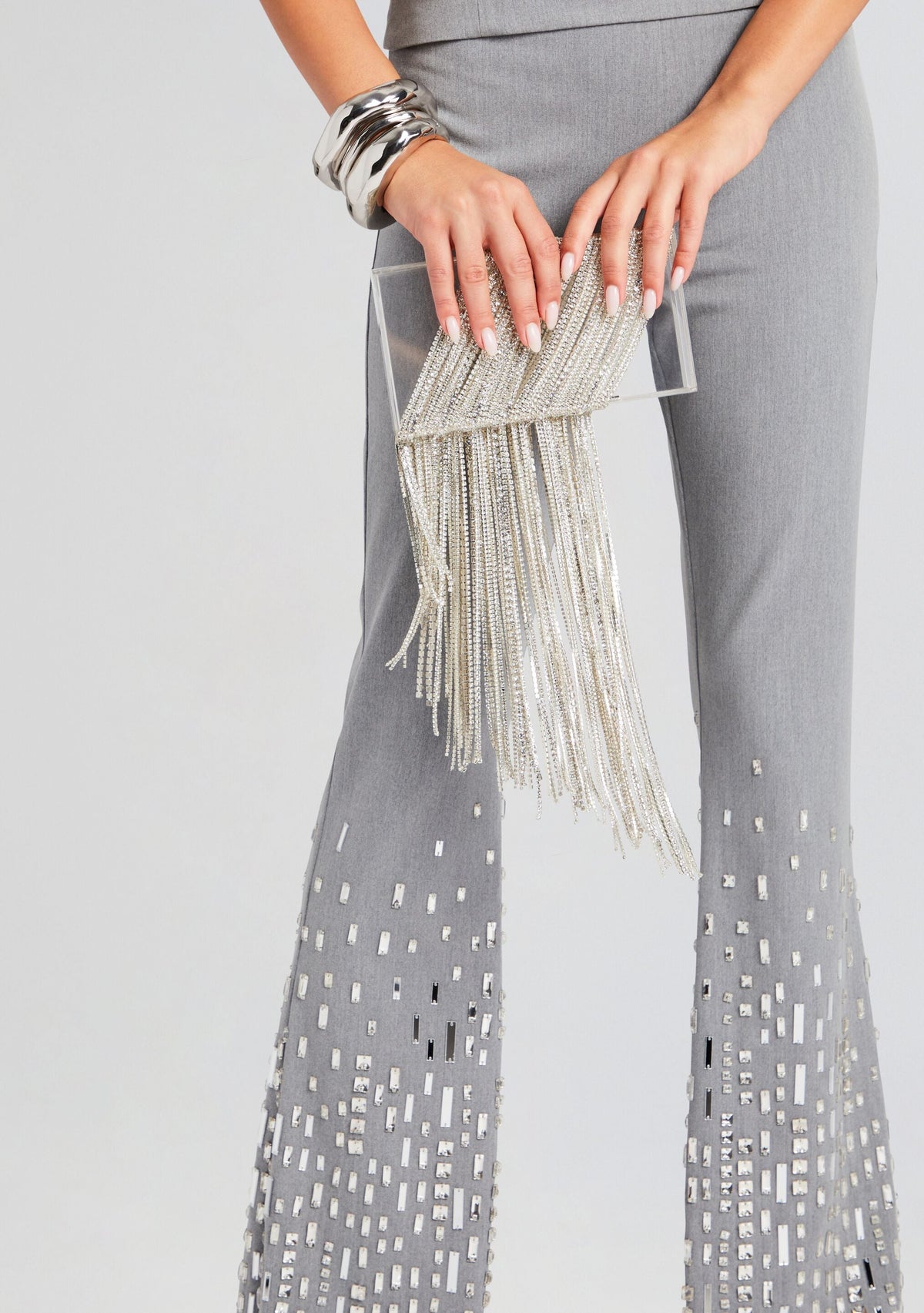 Adley Crystal Bag by retrofête in Clear/Silver, product image 2