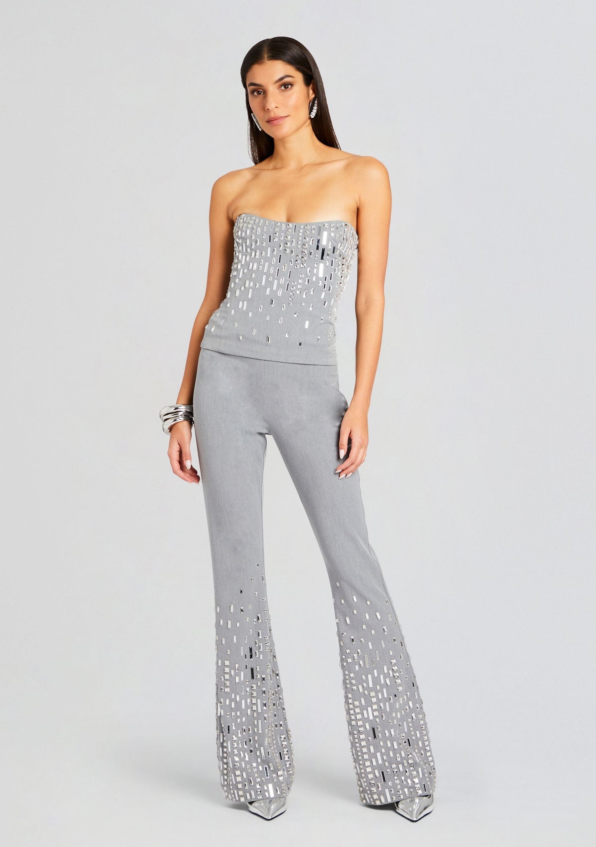 Aram Pant by retrofête in Gray/Silver, product image 2