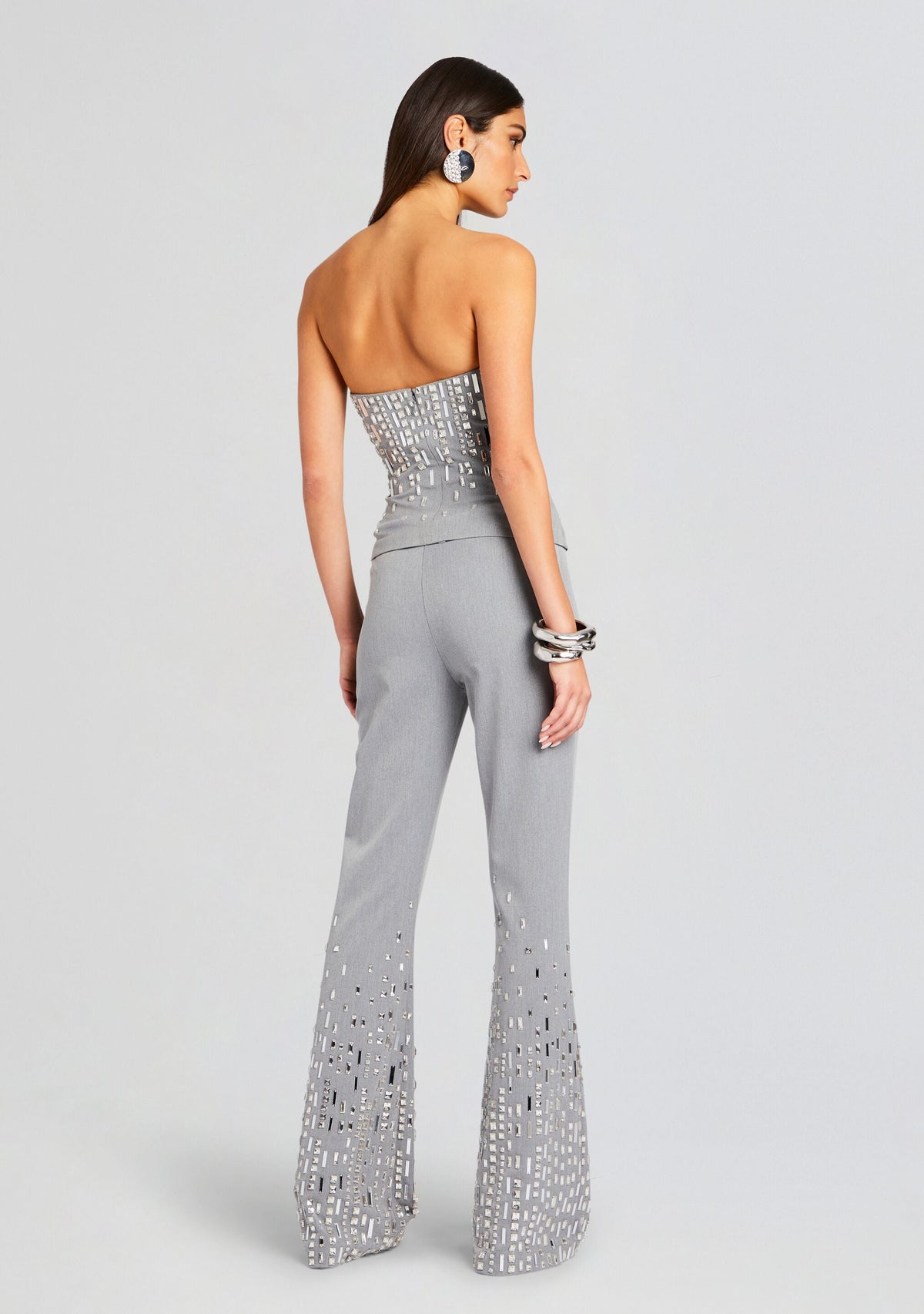 Chloe Embellished Top by retrofête in Gray/Silver, product image 4