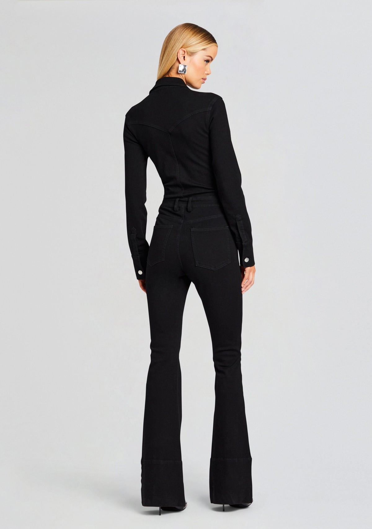 Deedee Denim Jumpsuit by SEROYA in Stone Black, product image 4